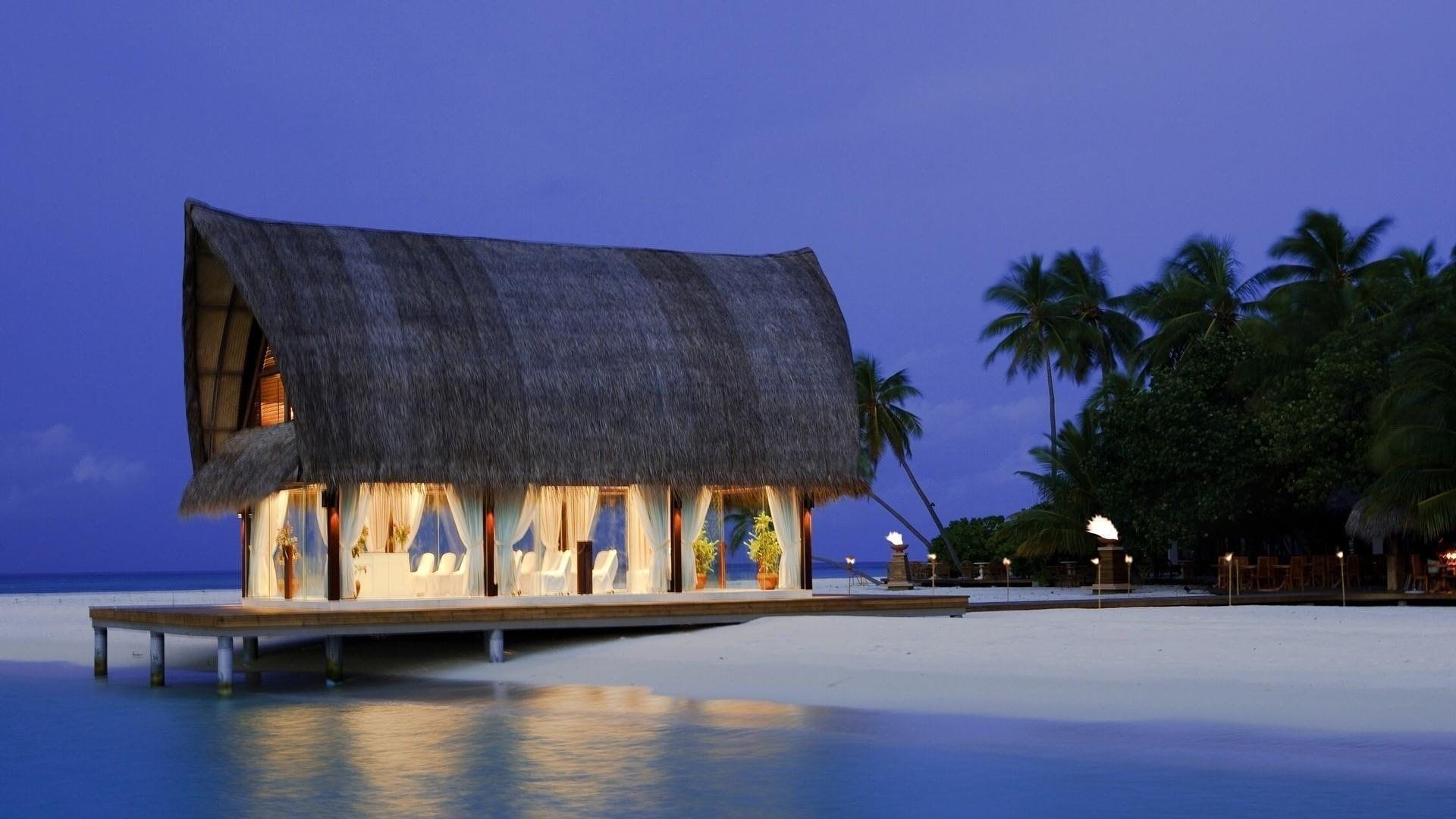 1920x1080 maldives #beach #hut #sky #sea #water #sand #romantic P #wallpaper #hdwallpaper #desktop. Maldives luxury resorts, Luxury resort, Maldives