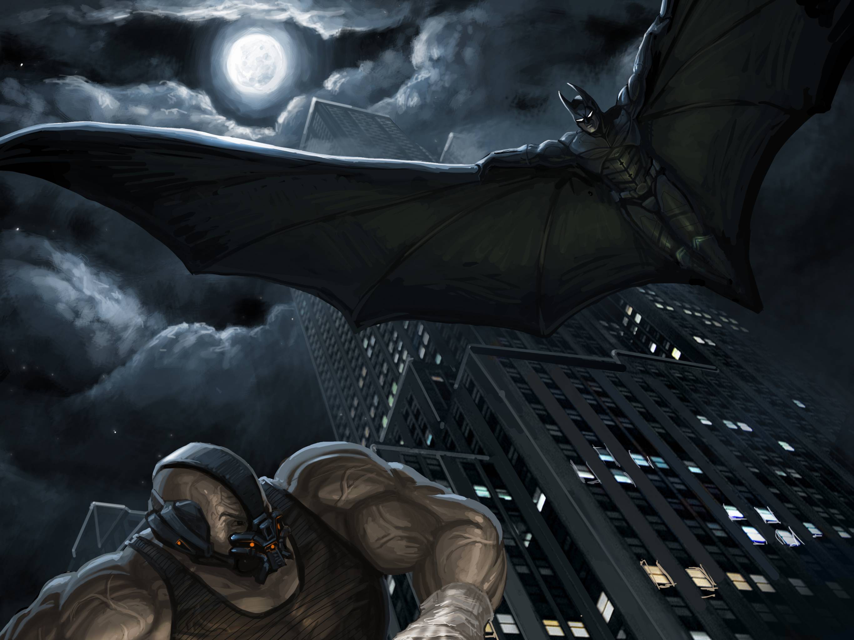 2732x2048 Batman vs Bane 2732x2048 Resolution Wallpaper, HD Superheroes 4K Wallpaper, Image, Photo and Background