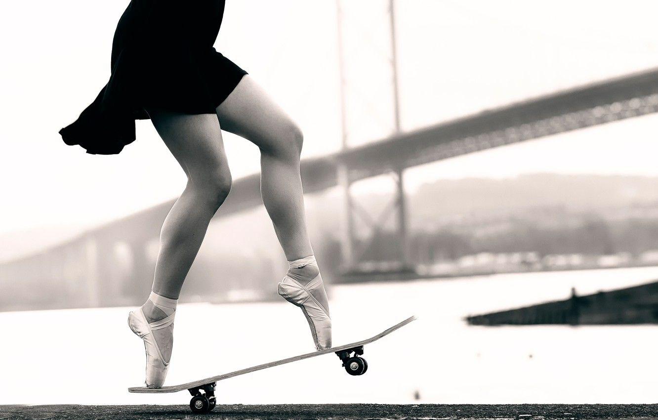 1332x850 Wallpaper legs, ballerina, skate, Pointe shoes image for desktop, section ситуации