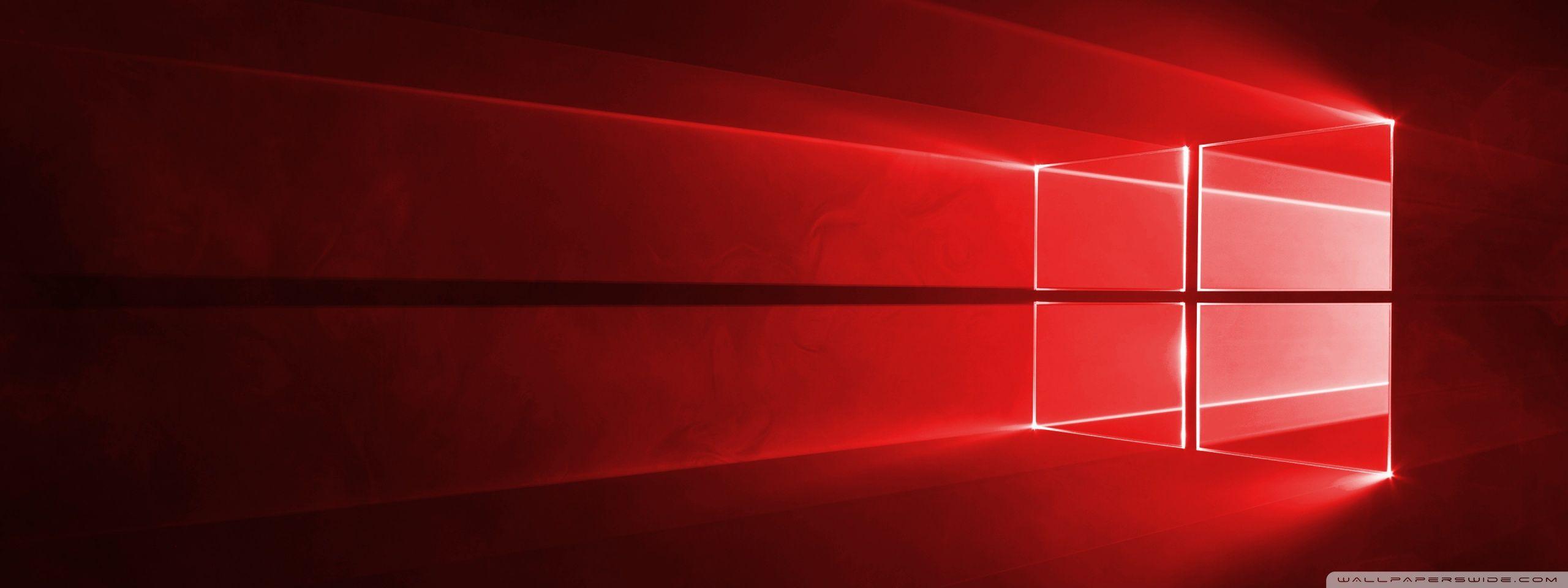 2560x960 Windows 10 Red in 4K Ultra HD Desktop Background Wallpaper for : Widescreen & UltraWide Desktop & Laptop : Multi Display, Dual & Triple Monitor : Tablet