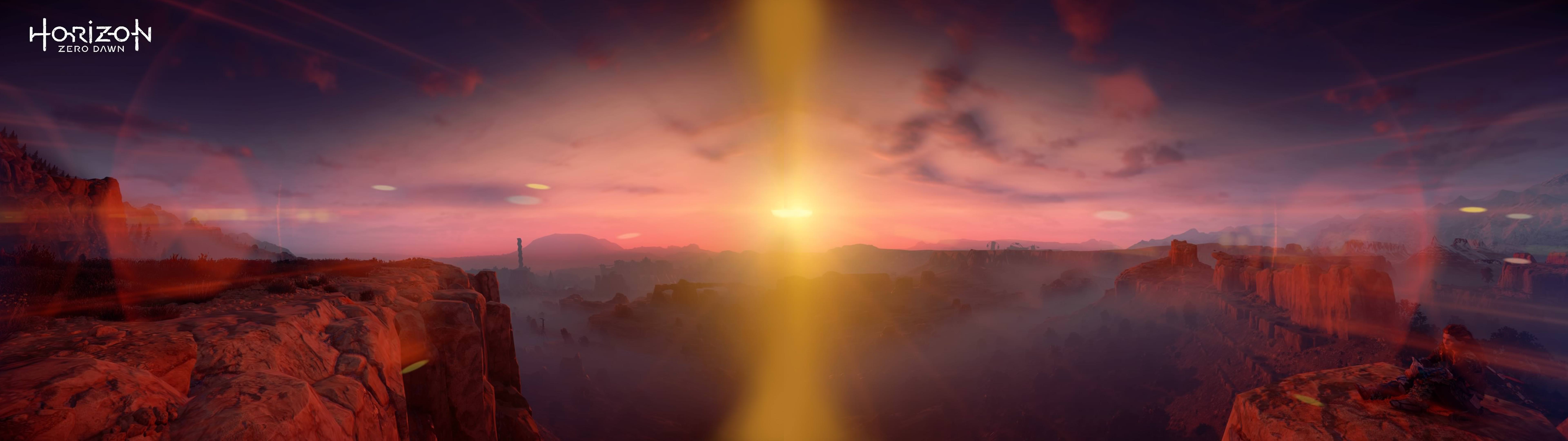 7680x2160 Red Sky At Morning HD Wallpaper