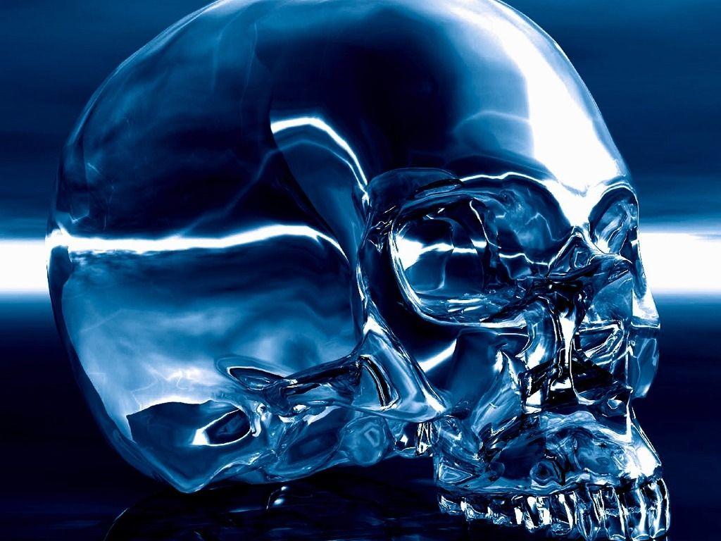 1024x768 Blue Skull Wallpaper Skull HD HD Wallpaper