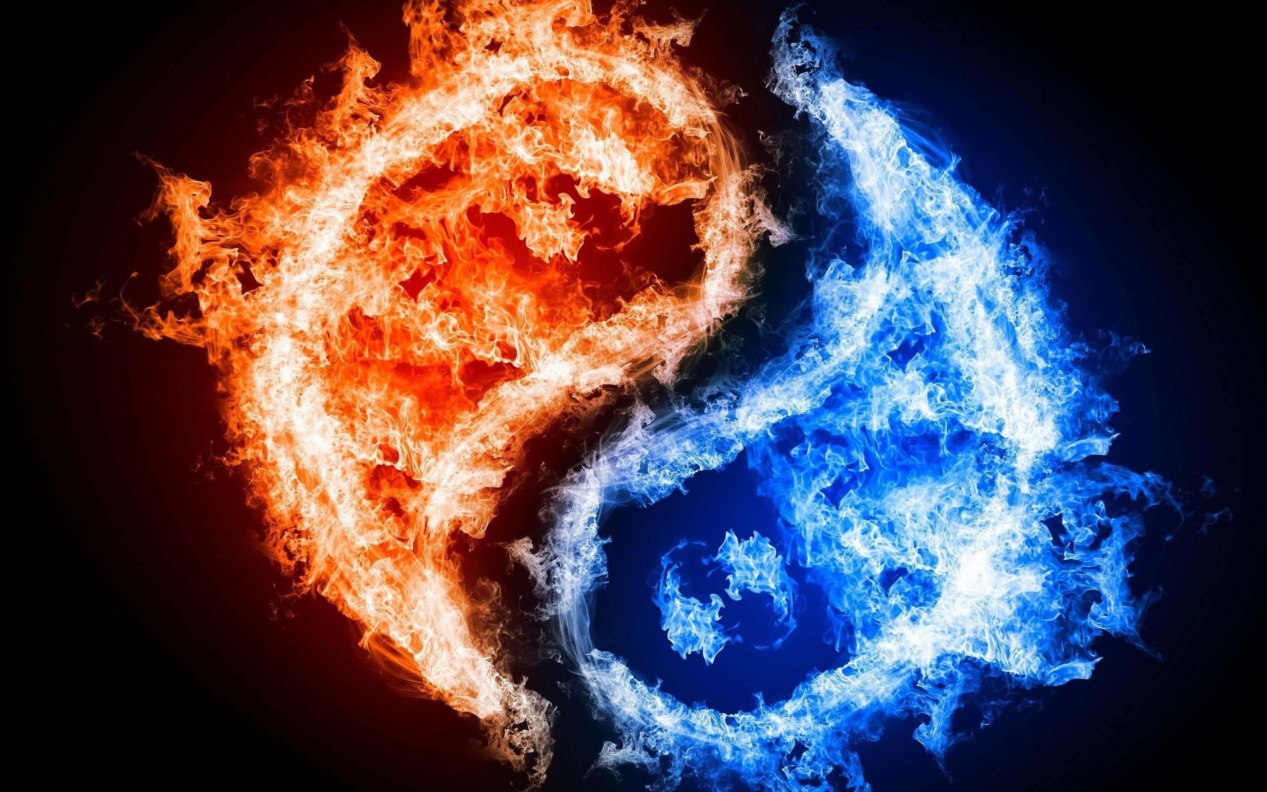 2560x1600 Flaming Skulls Wallpaper