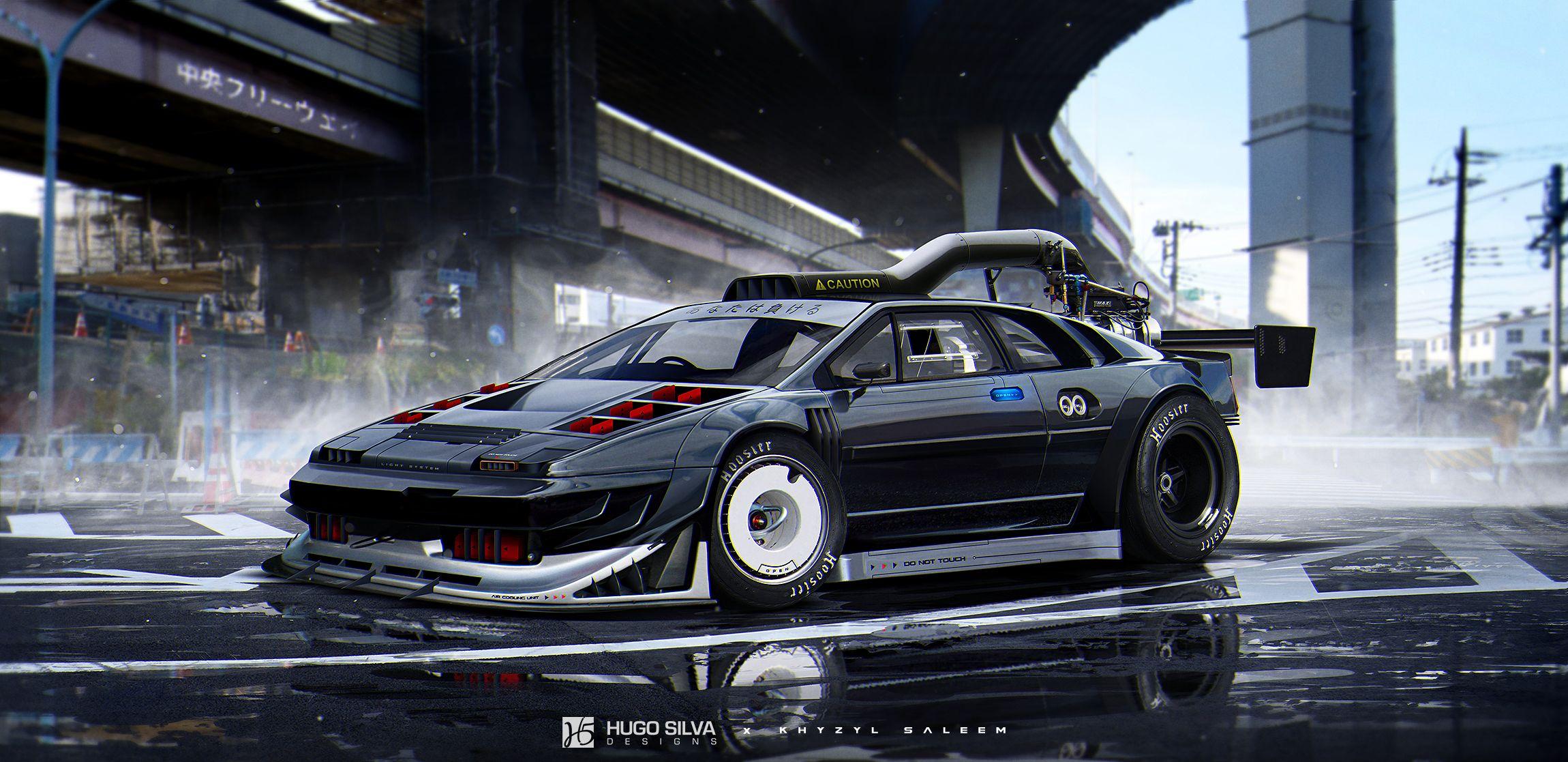 2300x1117 Wallpaper: Lotus Esprit, hugo silva