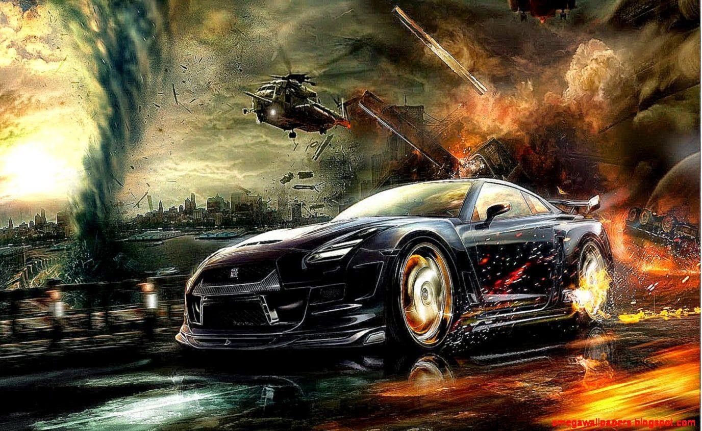 1376x846 Cool 3D Car Wallpaper