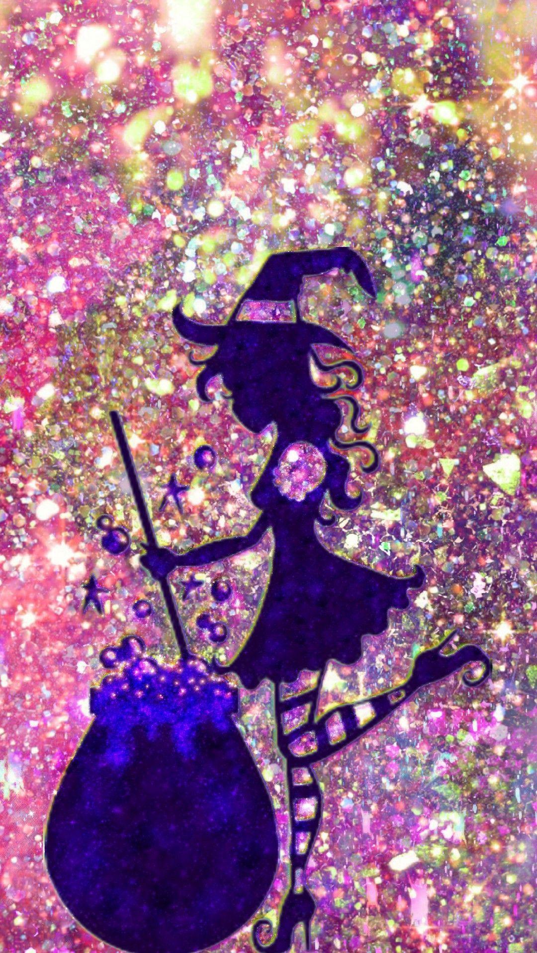 1080x1917 Witch Cauldron Galaxy, made by me #purple #glitter #sparkles #galaxy # wallpaper #background #witch #halloween #cauldr. Witchy wallpaper, Witches cauldron, Witch