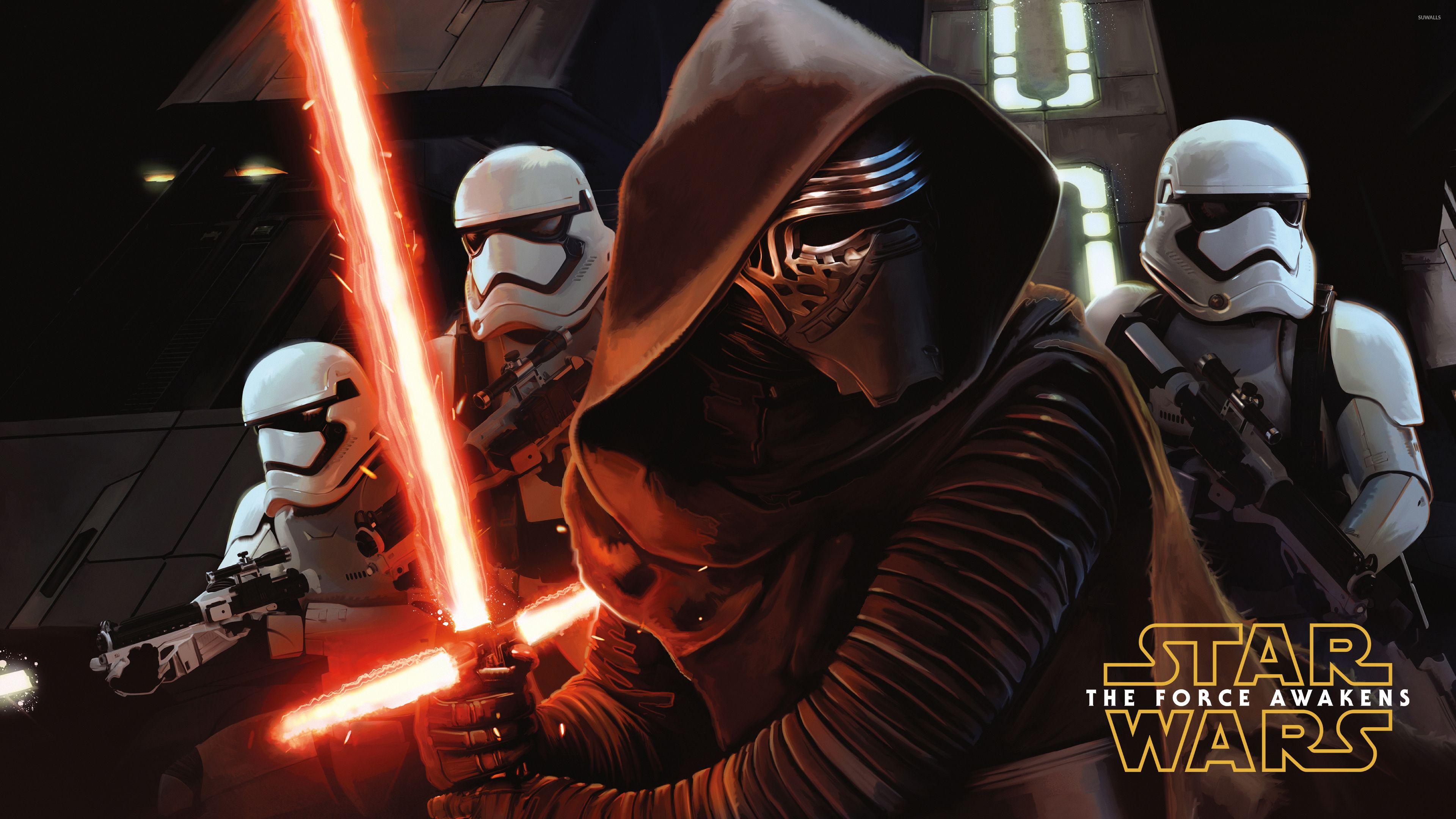 3840x2160 Kylo Ren ready to fight Wars: The Force Awakens
