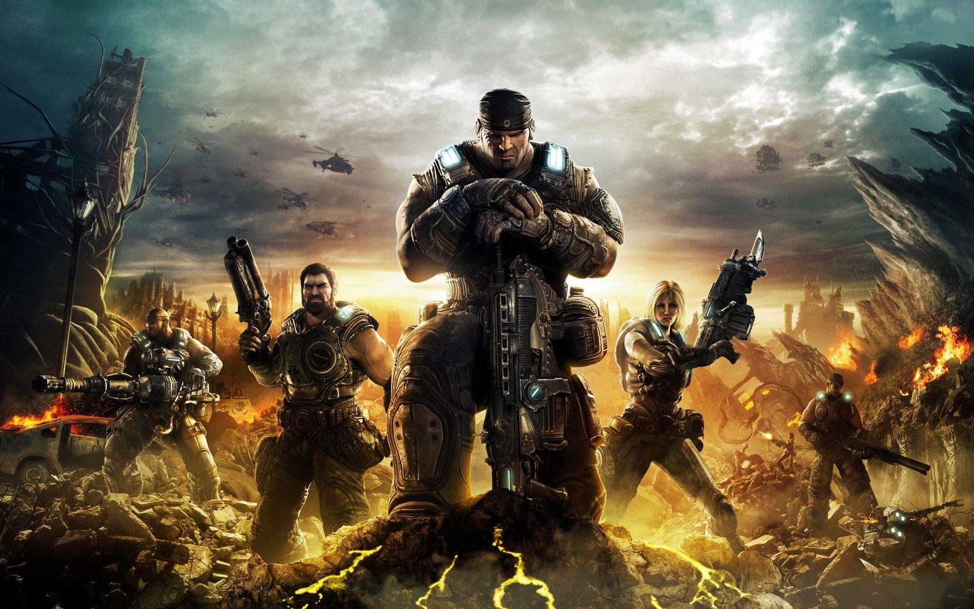 1920x1200 Gears, war, desktop, wallpaper, media