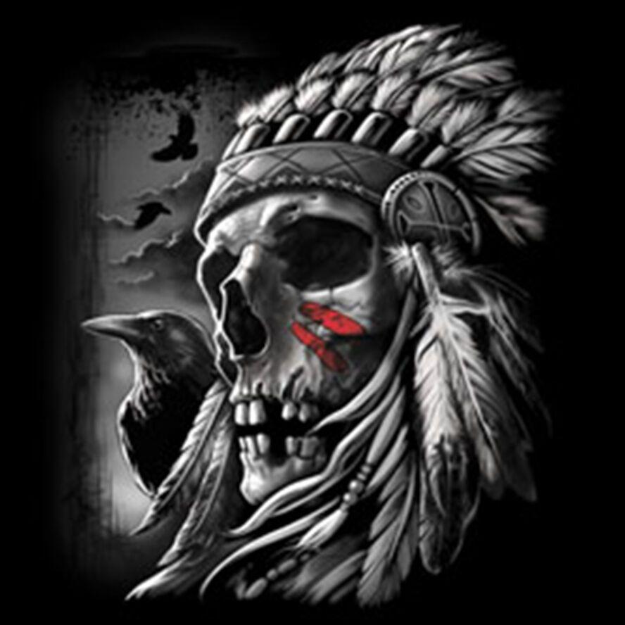 888x888 Indian Chief Skull Artwork .