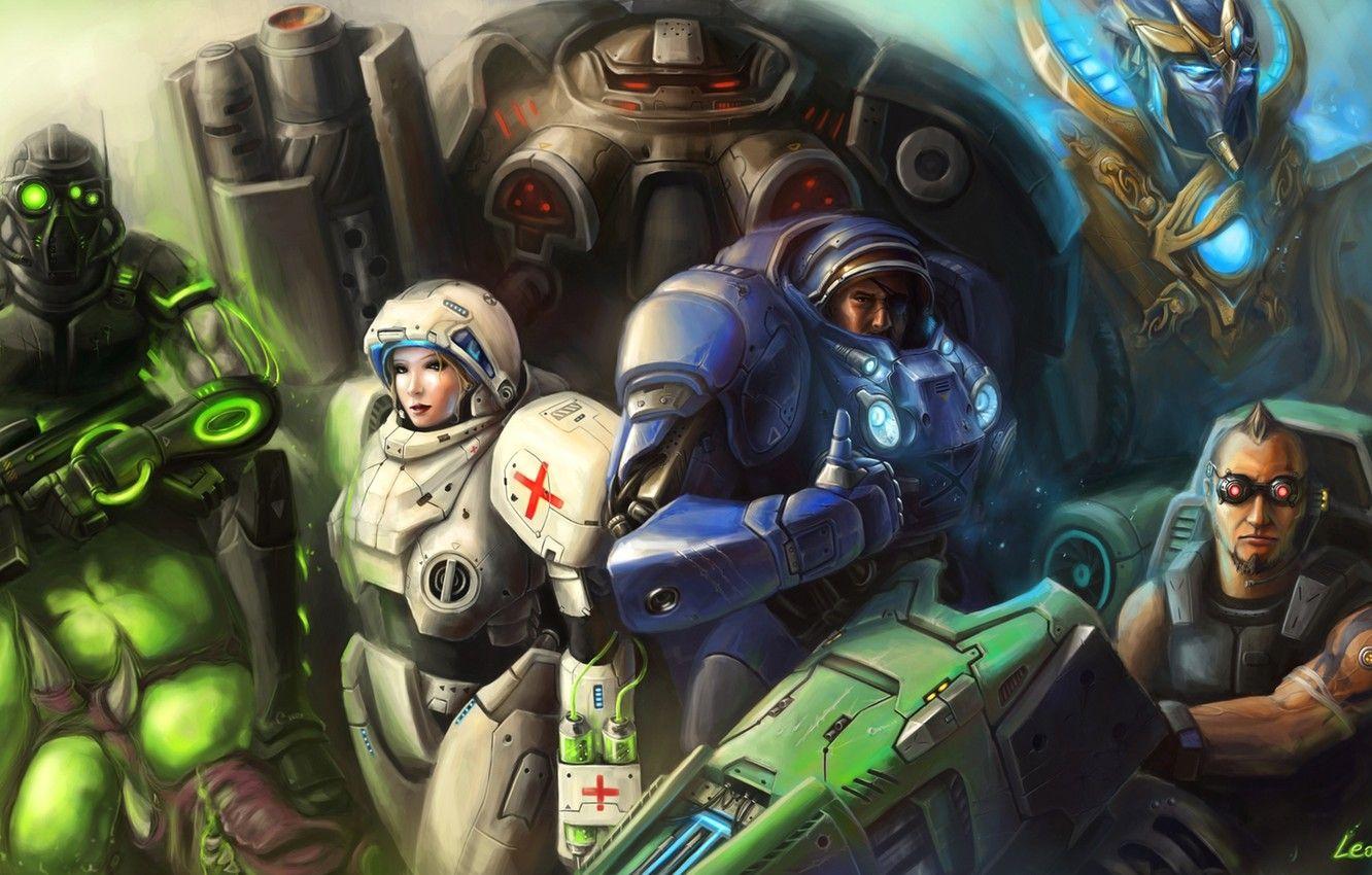 1332x850 Wallpaper Ghost, Marine, Terran, Medic, Starcraft, Protoss, Marauder, Vulture image for desktop, section игры