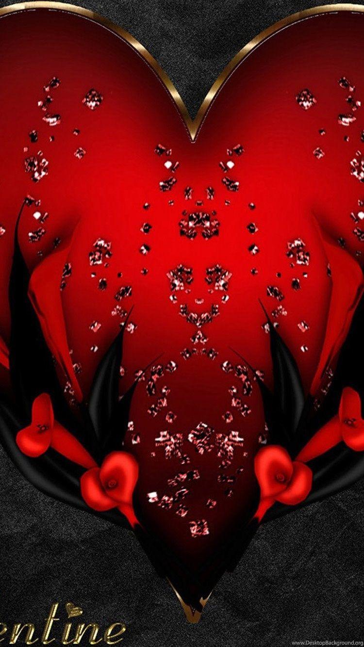 750x1334 Burgundy Abstract Heart iPhone 6 .