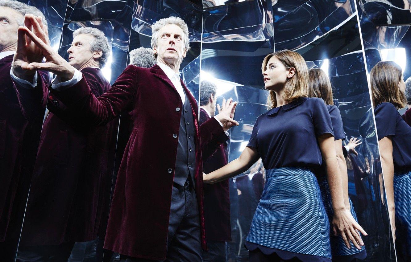 1332x850 Wallpaper girl, reflection, actress, actor, male, Doctor Who, Doctor Who, Peter Capaldi, Peter Capaldi, Clara Oswald, Clara Oswald, Jenna Coleman, Jenna Coleman, The Twelfth Doctor, Twelfth Doctor image for desktop, section фильмы