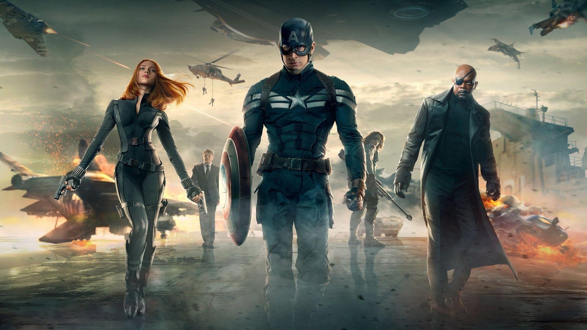 1920x1080 Captain America And Team Picture Wallpaper