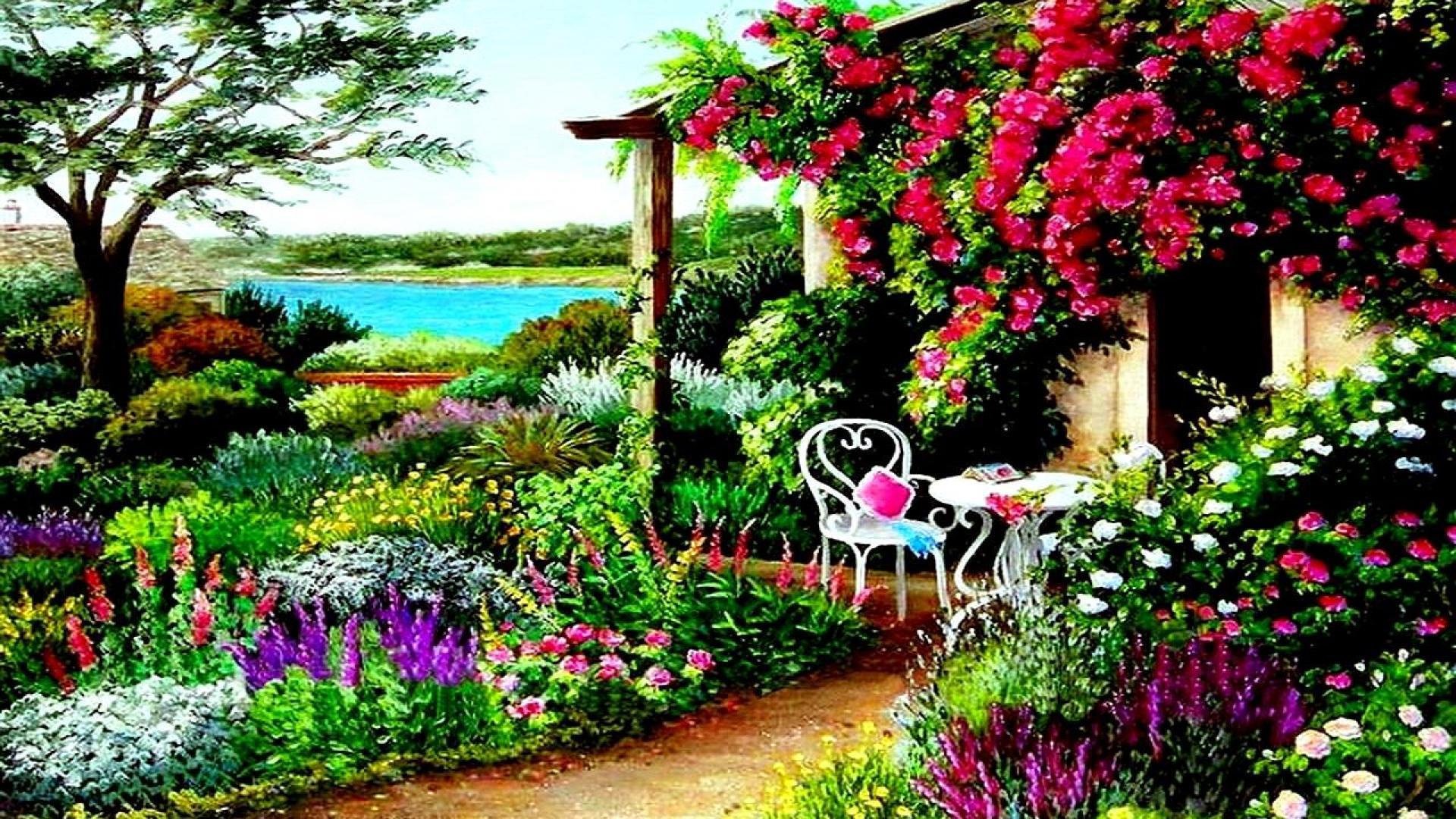 1920x1080 HD Awesome Spring Garden High Quality Wallpaper For Desktop Background Spring Garden Image Wallpaper