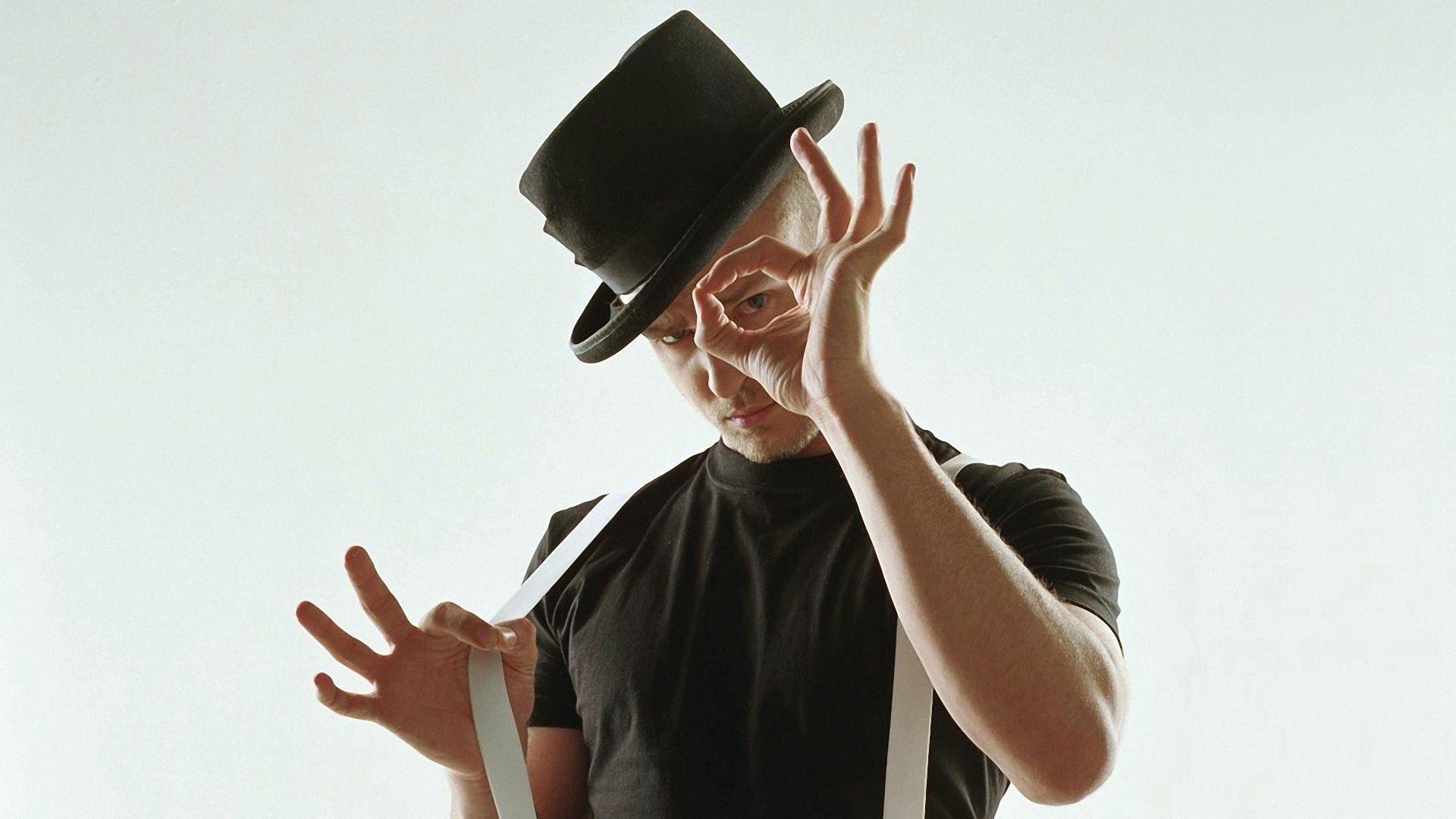 1920x1080 Download wallpaper 1920x1080 justin timberlake, hat, suspenders, t