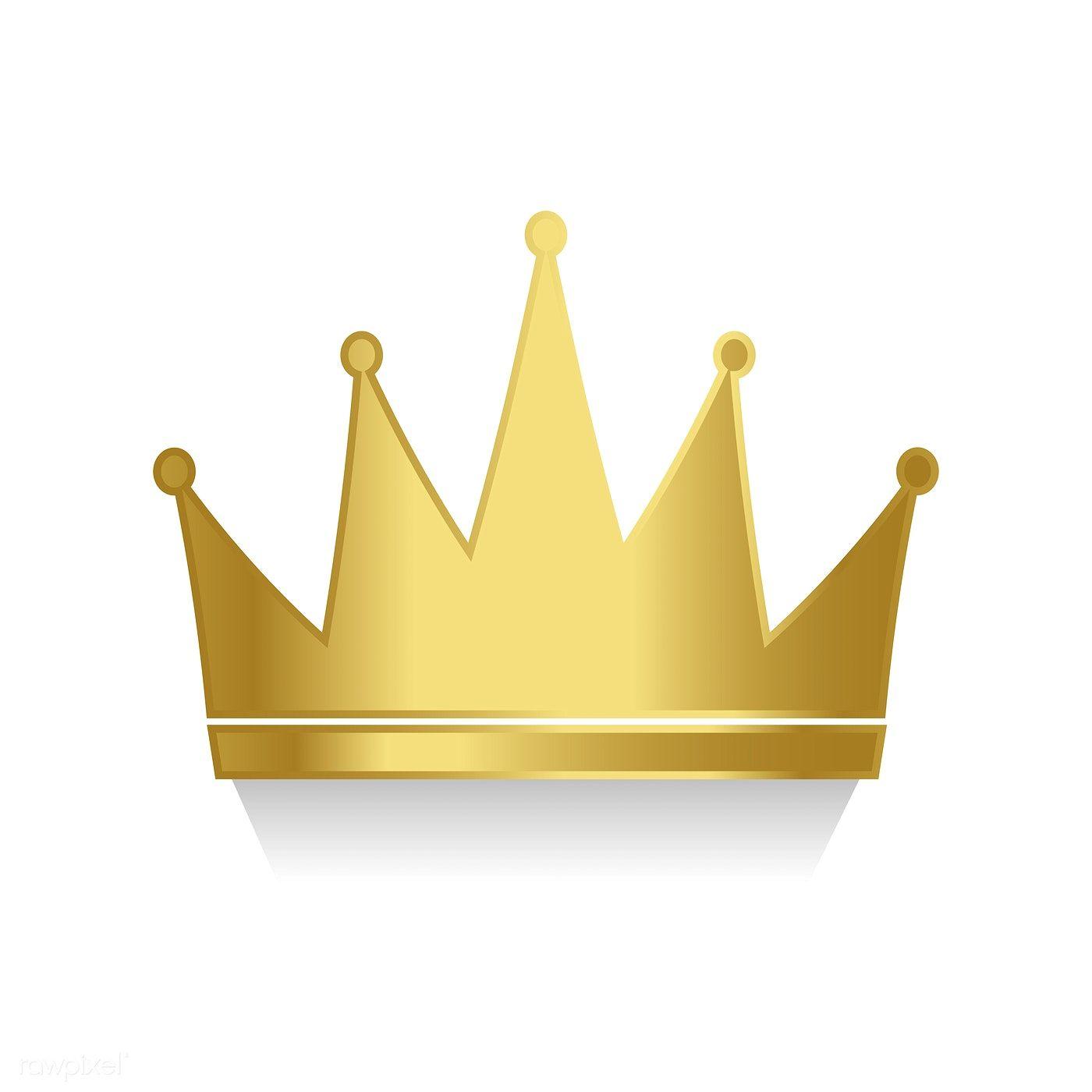 1400x1400 Golden crown on white background vector. free image. Vector free, Doodle illustration, Golden crown