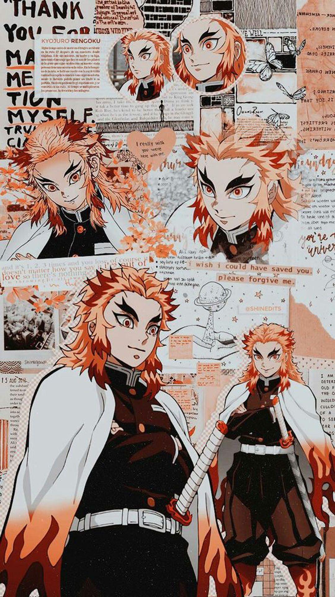 1080x1920 Kyojuro Rengoku Kimetsu No Yaiba Wallpaper HD