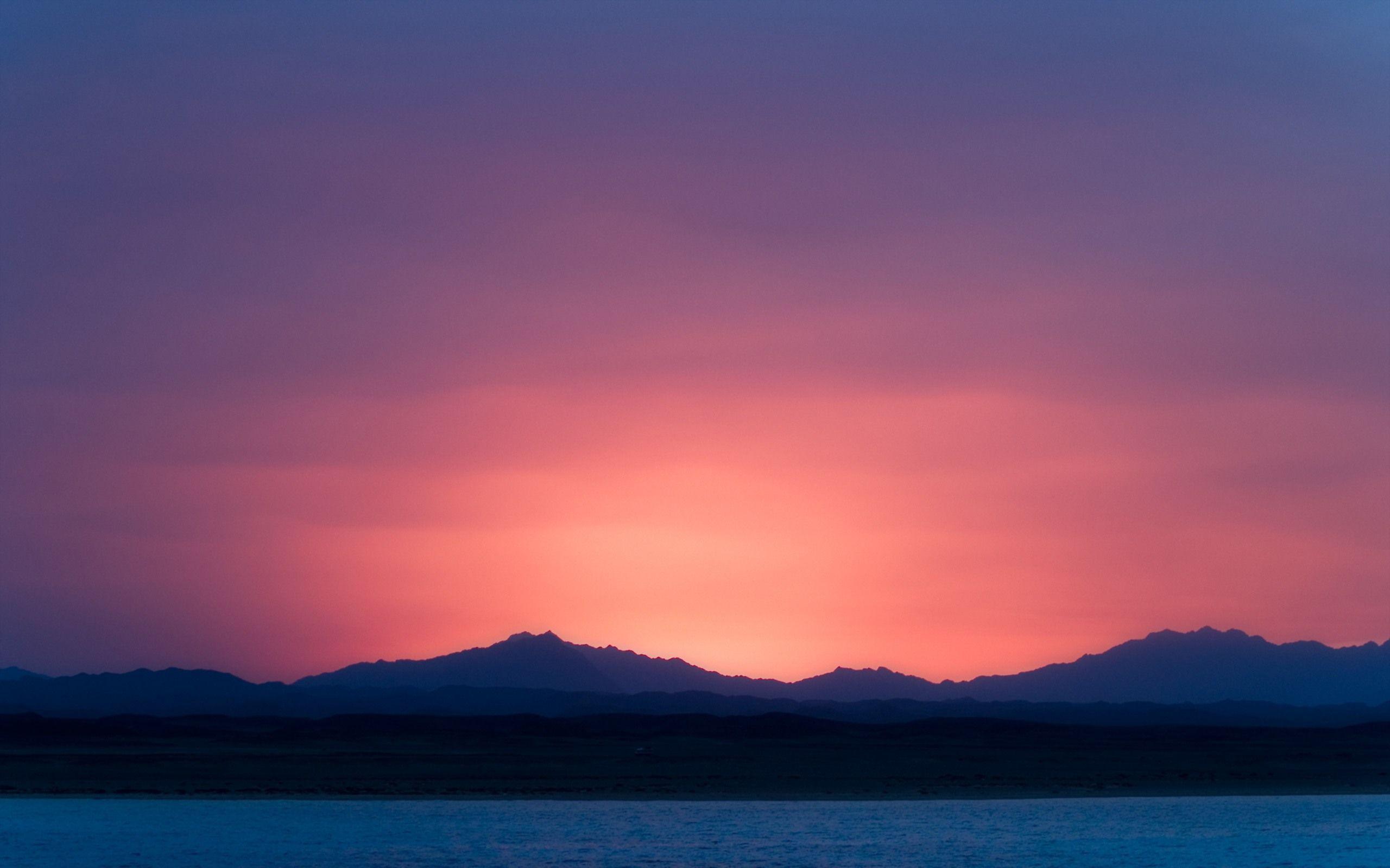 2560x1600 Blue Purple Pink Sunset Wallpaper