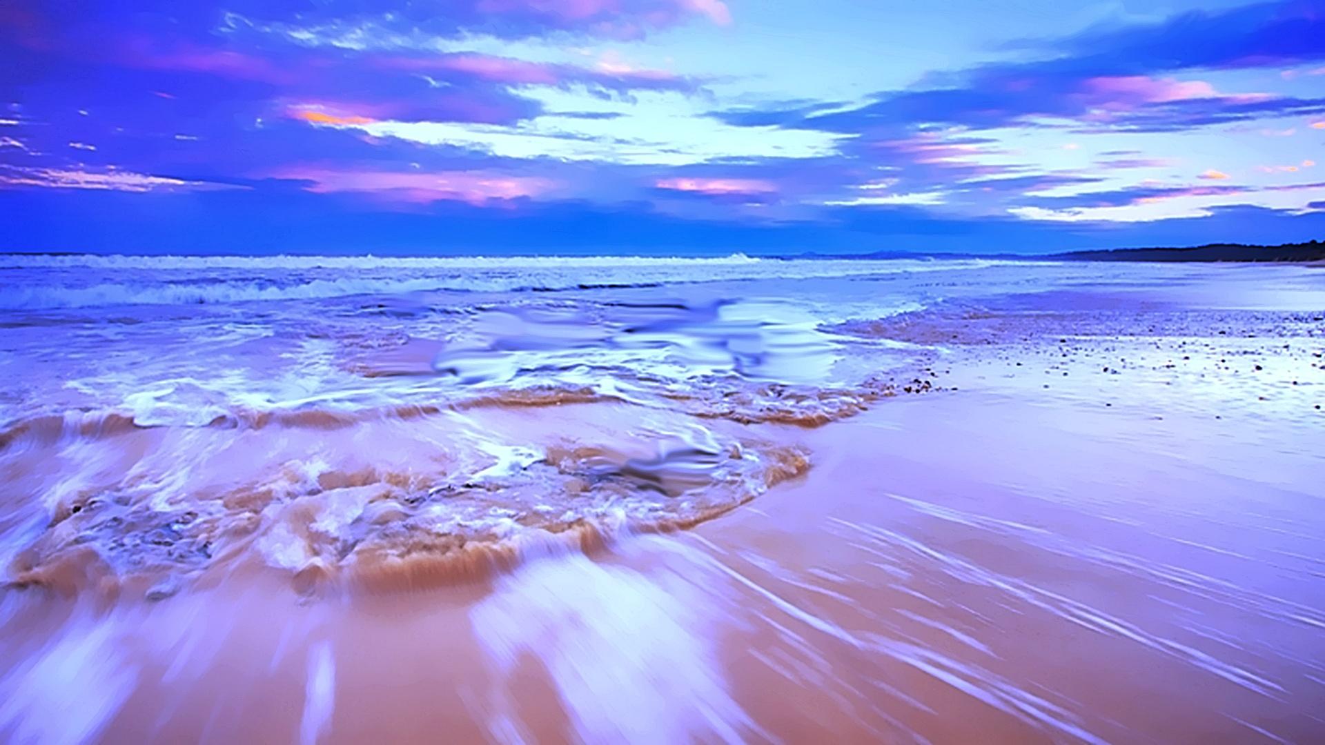 1920x1080 Pink Sunset Background
