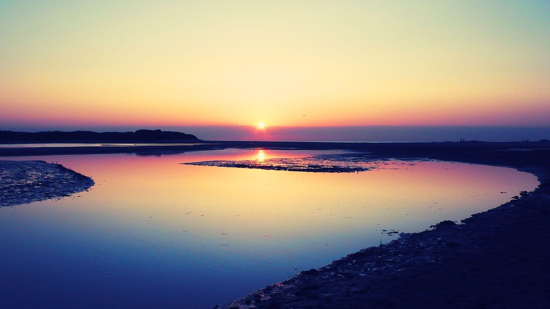 1920x1080 Pink Sunset Wallpaper