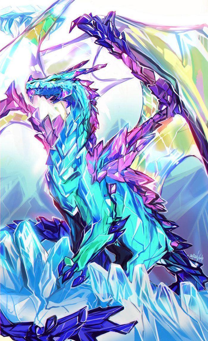 699x1144 Crystal Dragon Wallpaper