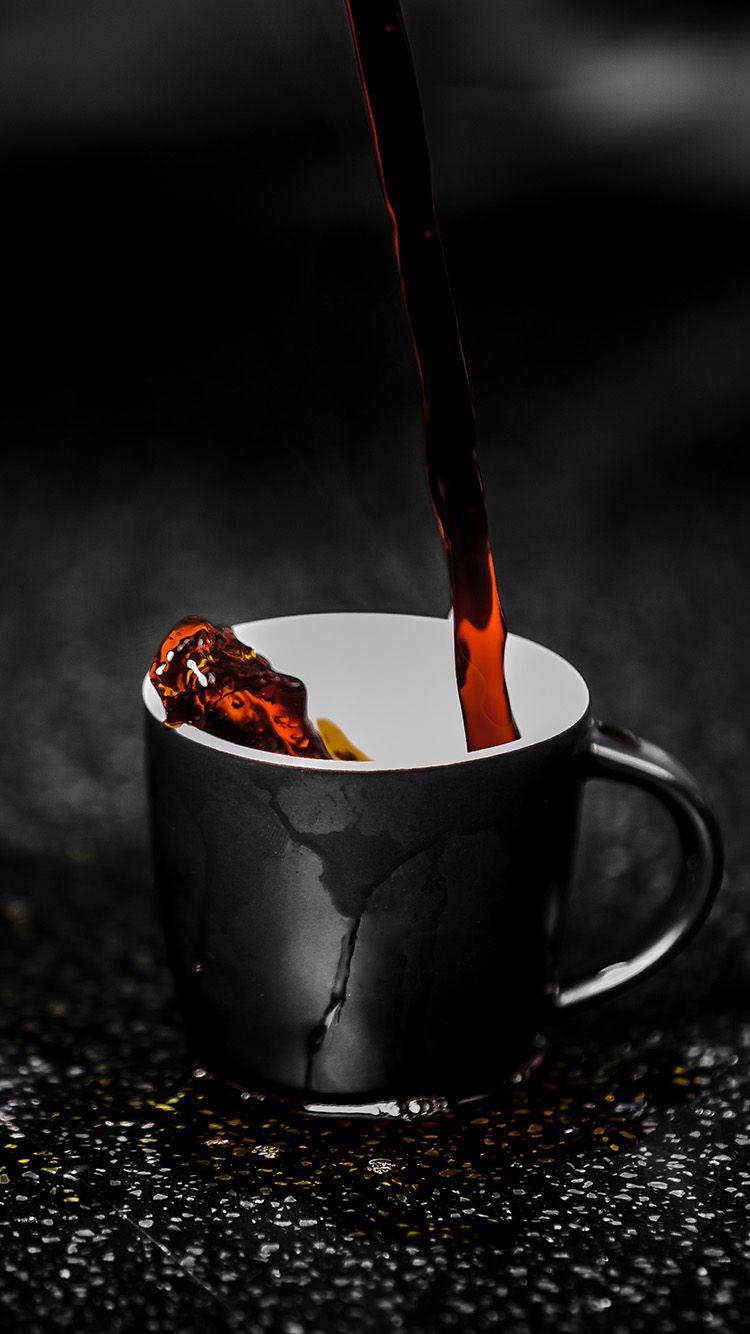 750x1334 iPhone7 wallpaper. coffee drop cup nature