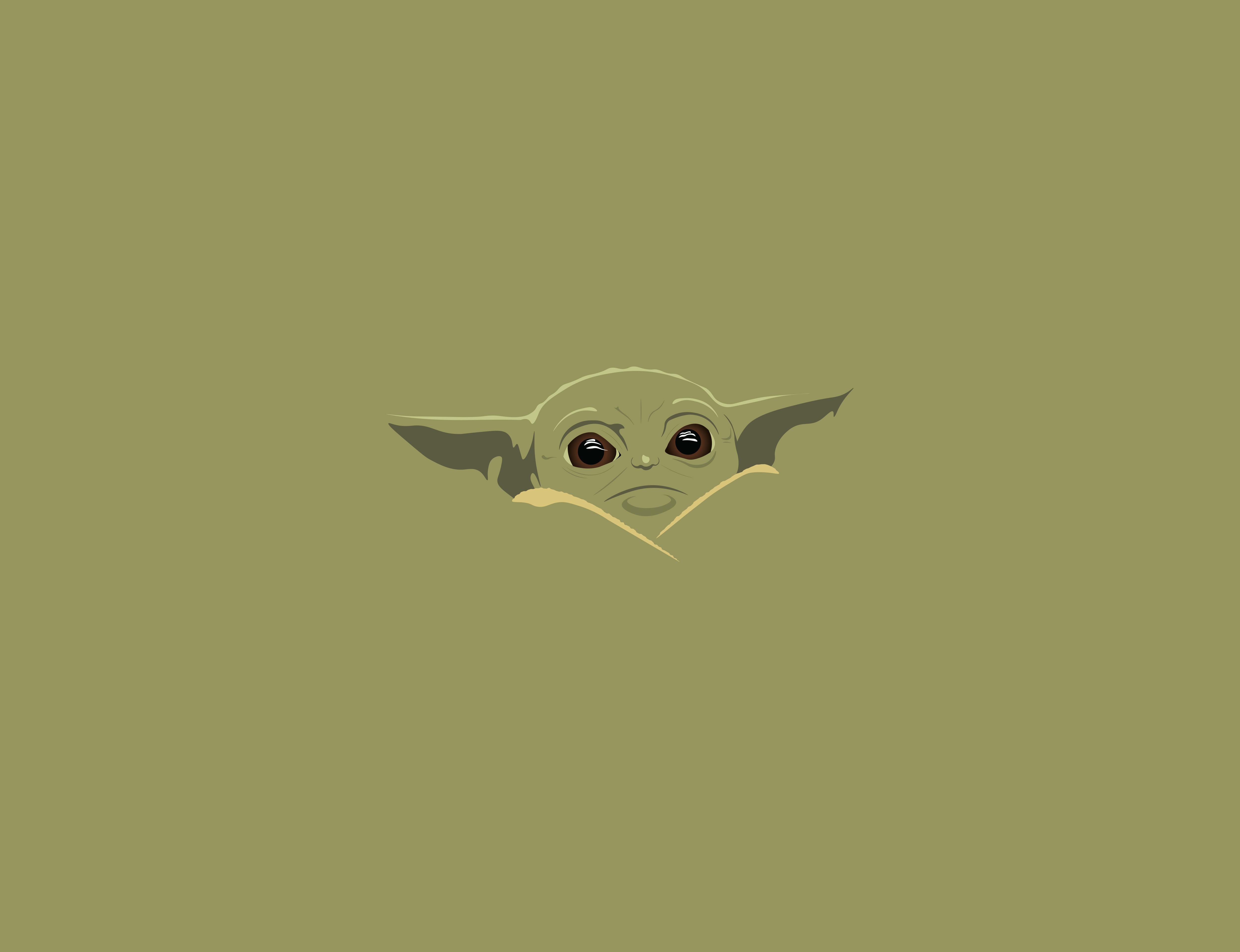 5000x3840 Yoda Baby Minimal Art 1440P Resolution Wallpaper, HD Minimalist 4K Wallpaper, Image, Photo and Background