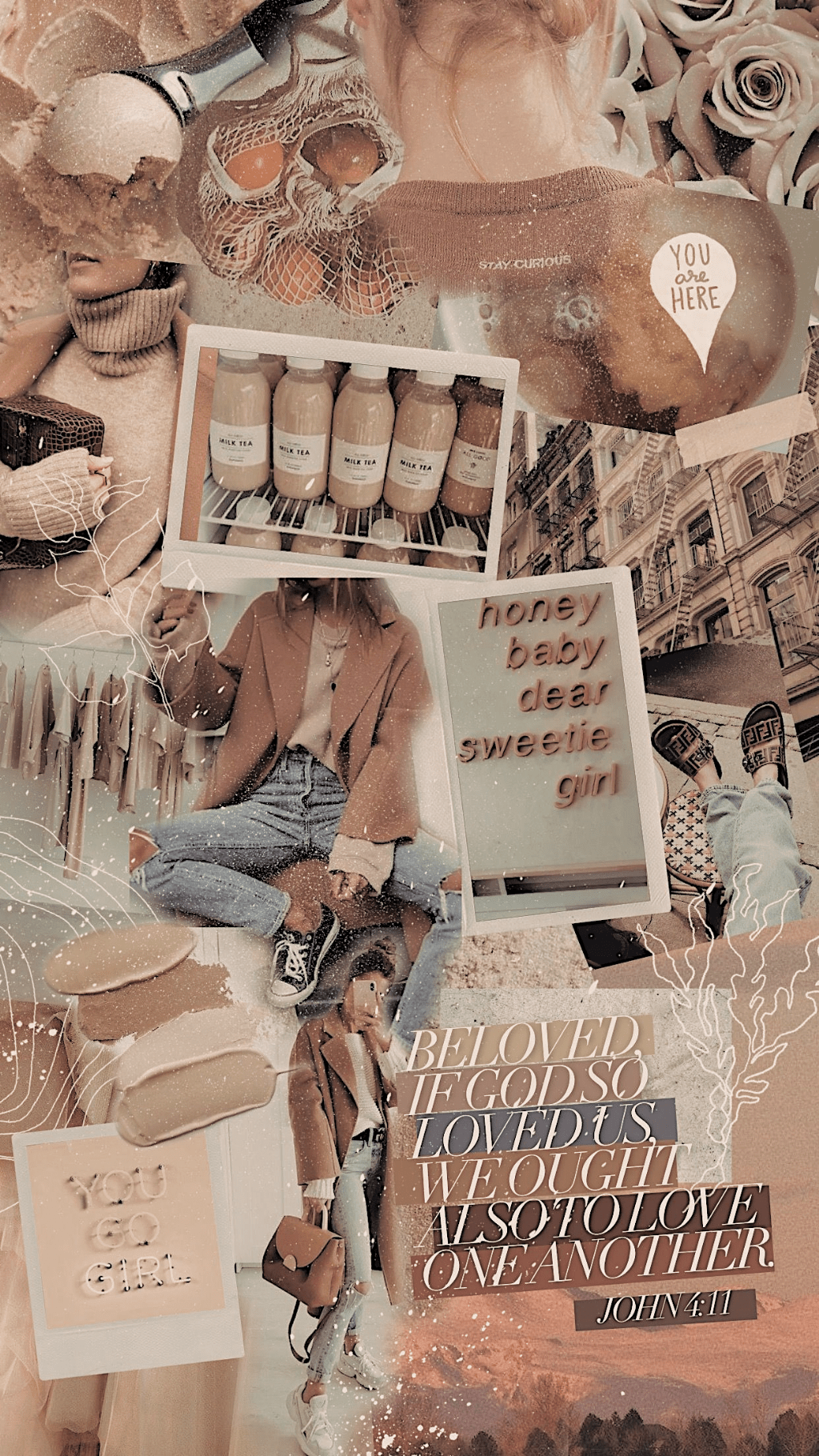 1024x1820 Aesthetic Collage Wallpaper Coffee. Aesthetic pastel wallpaper, Aesthetic iphone wallpaper, Aesthetic collage