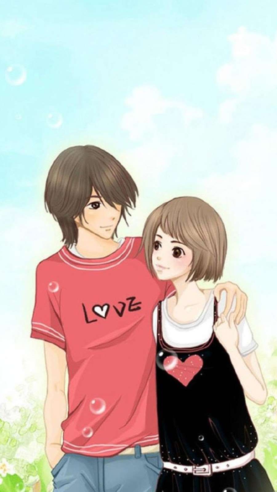900x1600 Cartoon Wallpaper Love HD
