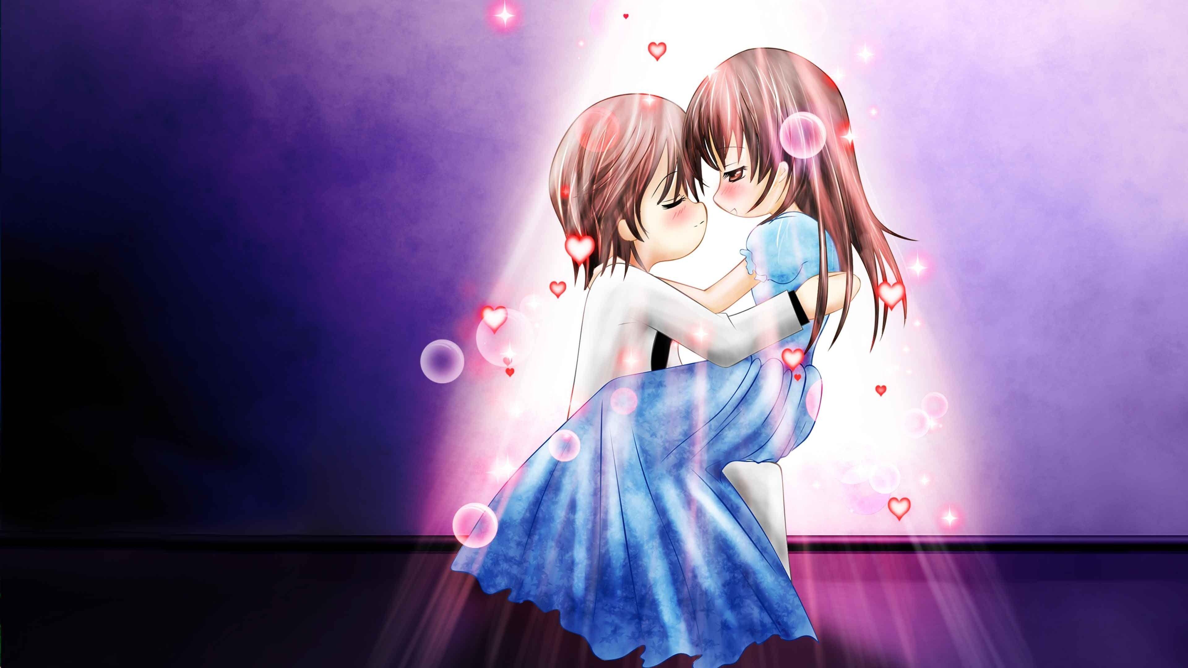 3840x2160 New Cartoon Photo HD Love 3D Love Couple Cartoon Wallpaper Love Photo HD