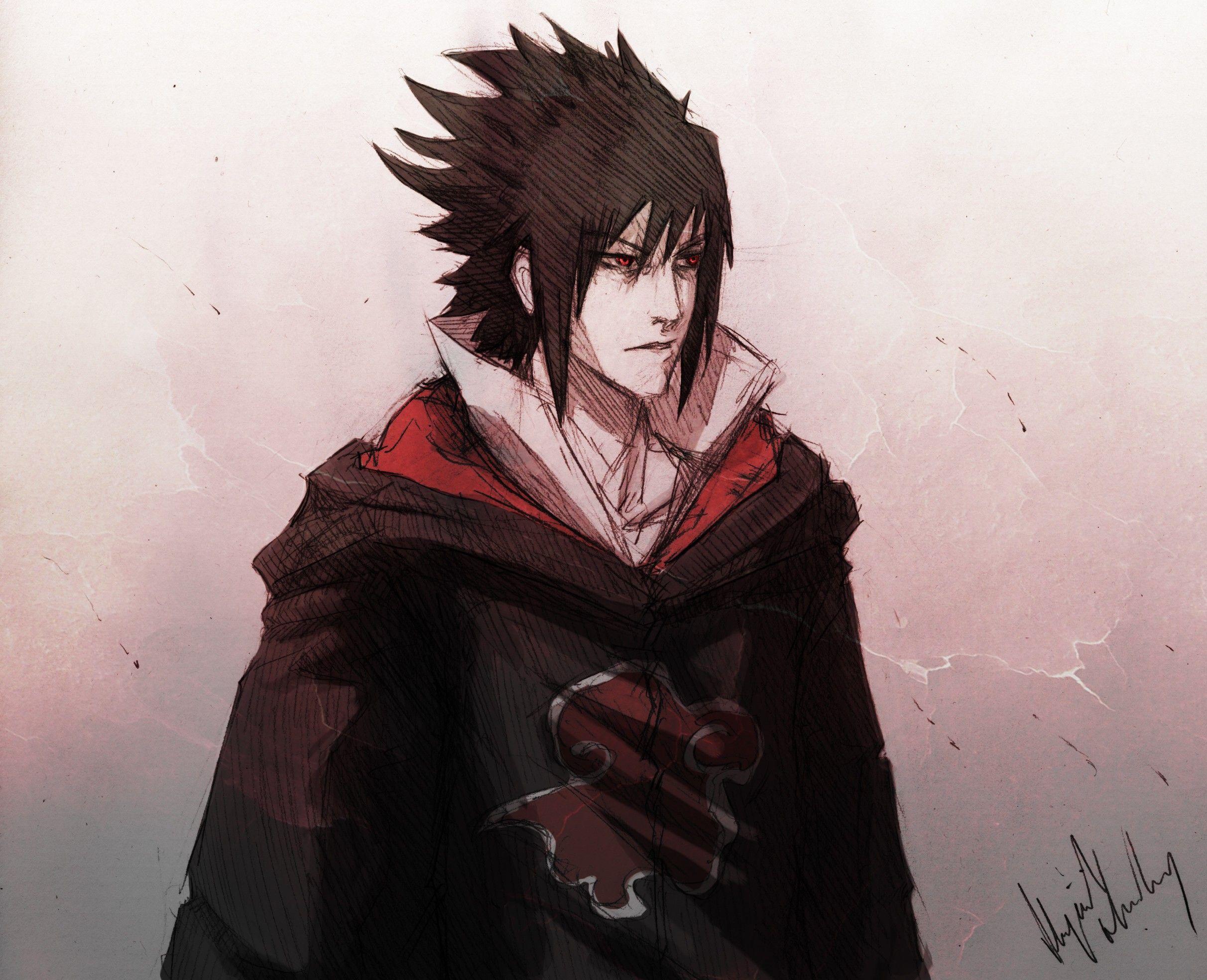 2424x1968 uchiha, Sasuke, Sketches, Naruto, Shippuden, Akatsuki Wallpaper HD / Desktop and Mobile Background