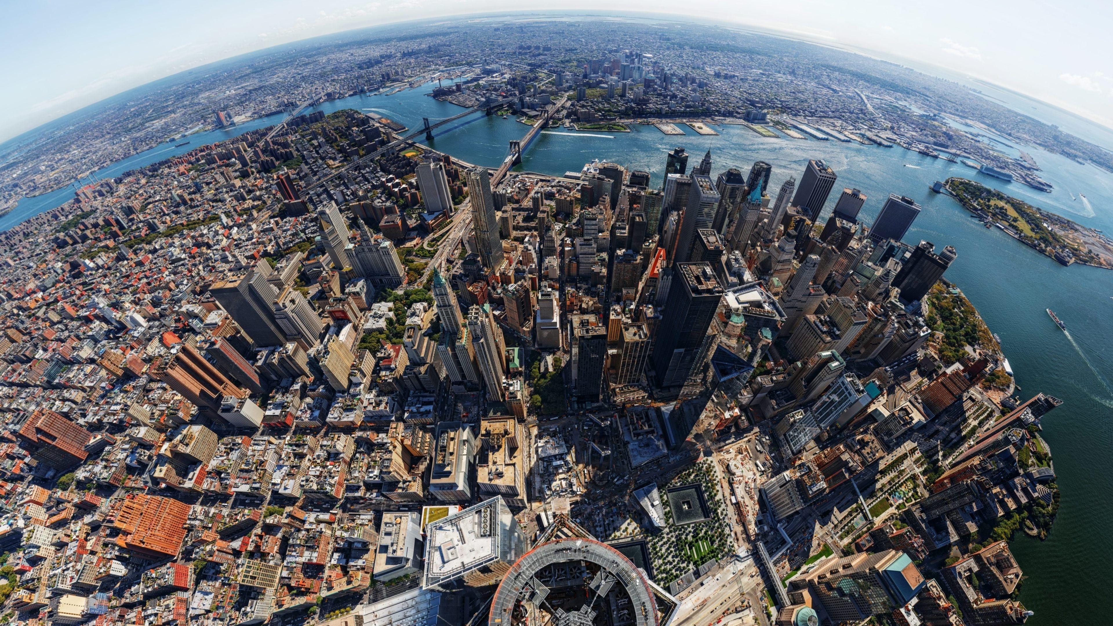 3840x2160 new york usa aerial view 4k ultra HD wallpaper.  ololoshenka