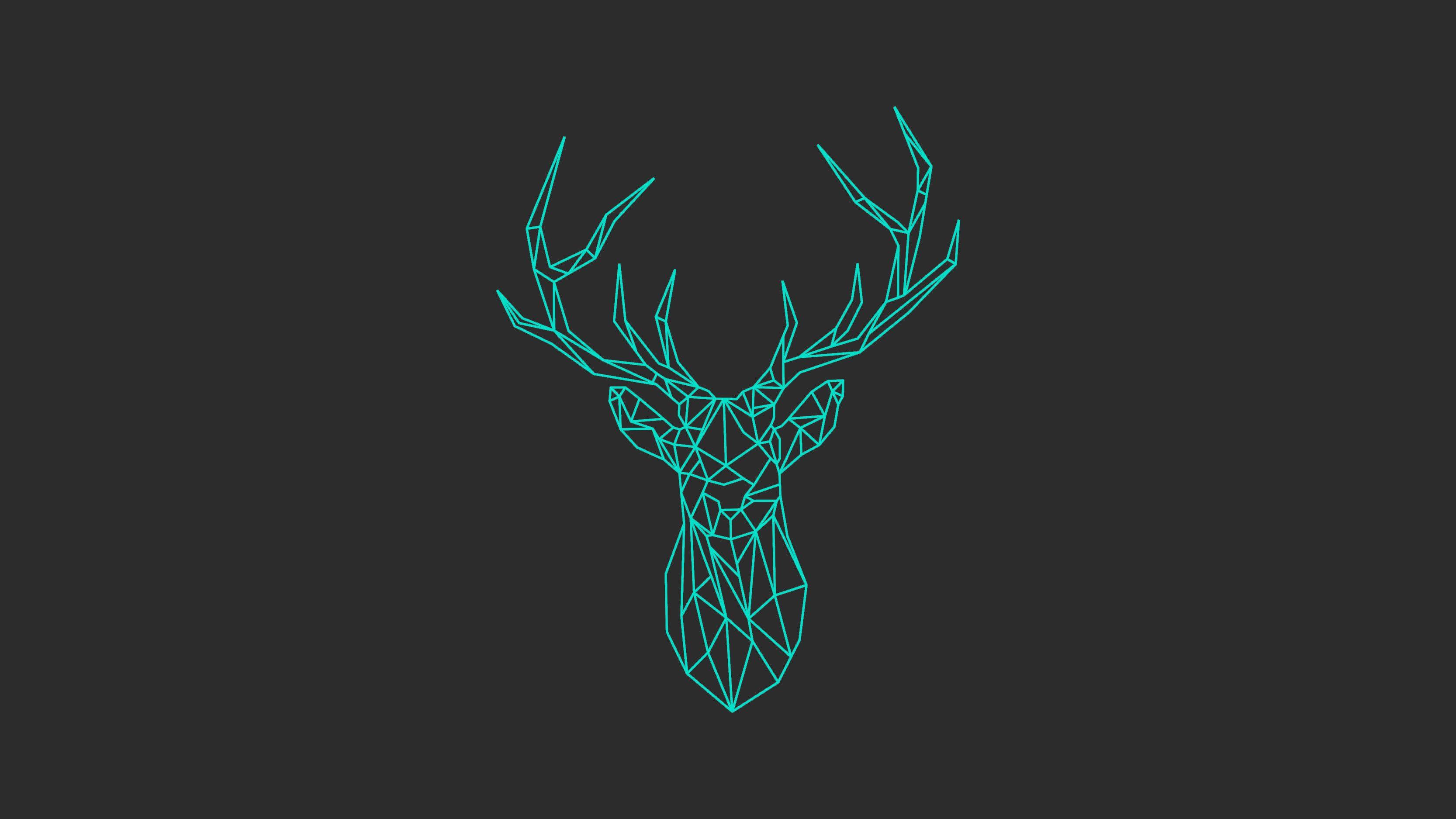3333x1875 Polygon Deer Data Src Large Deer Wallpaper Ios Tailed Deer