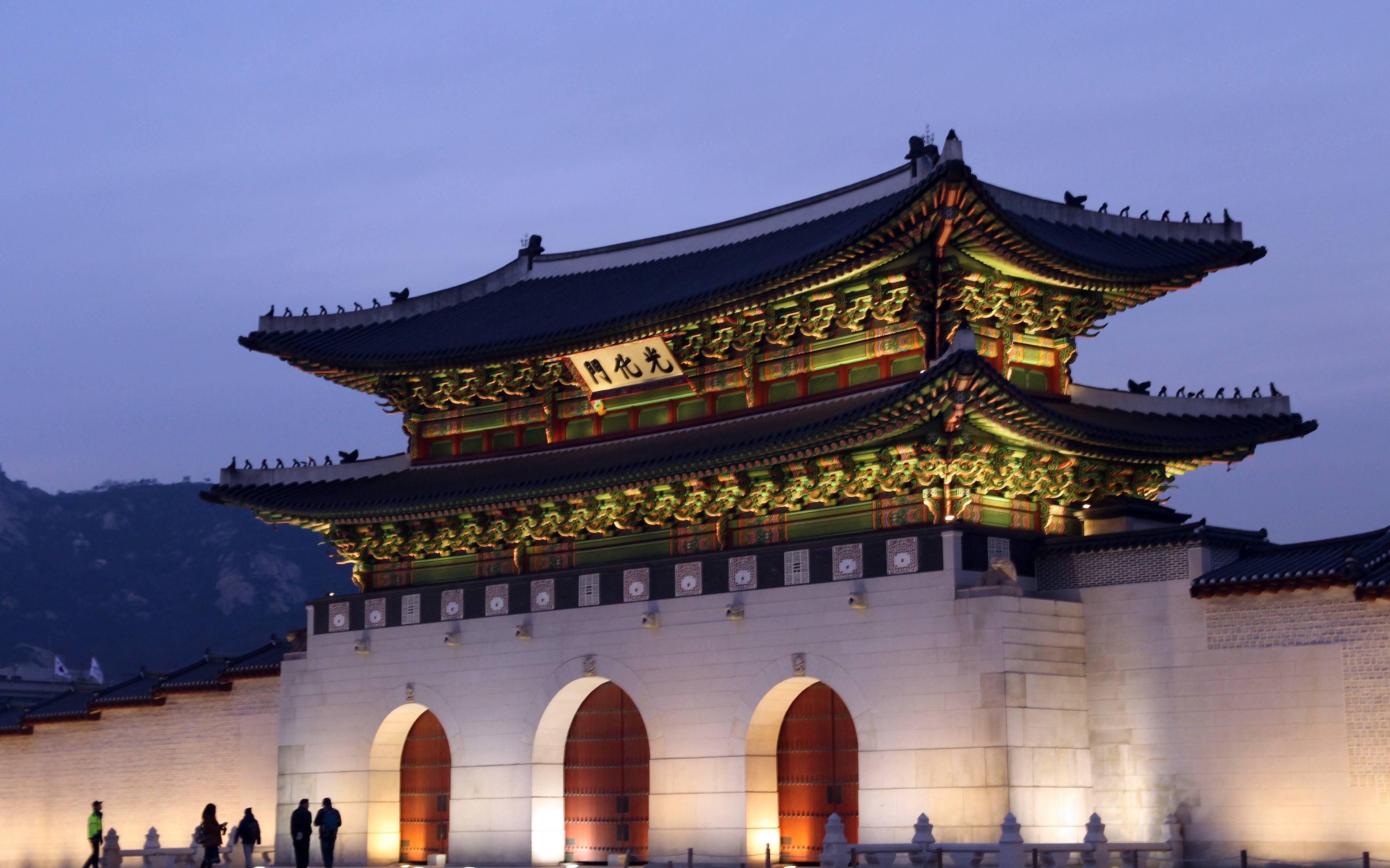 3840x2400 Korea Tourist Landmark Gwanghwamun Palace