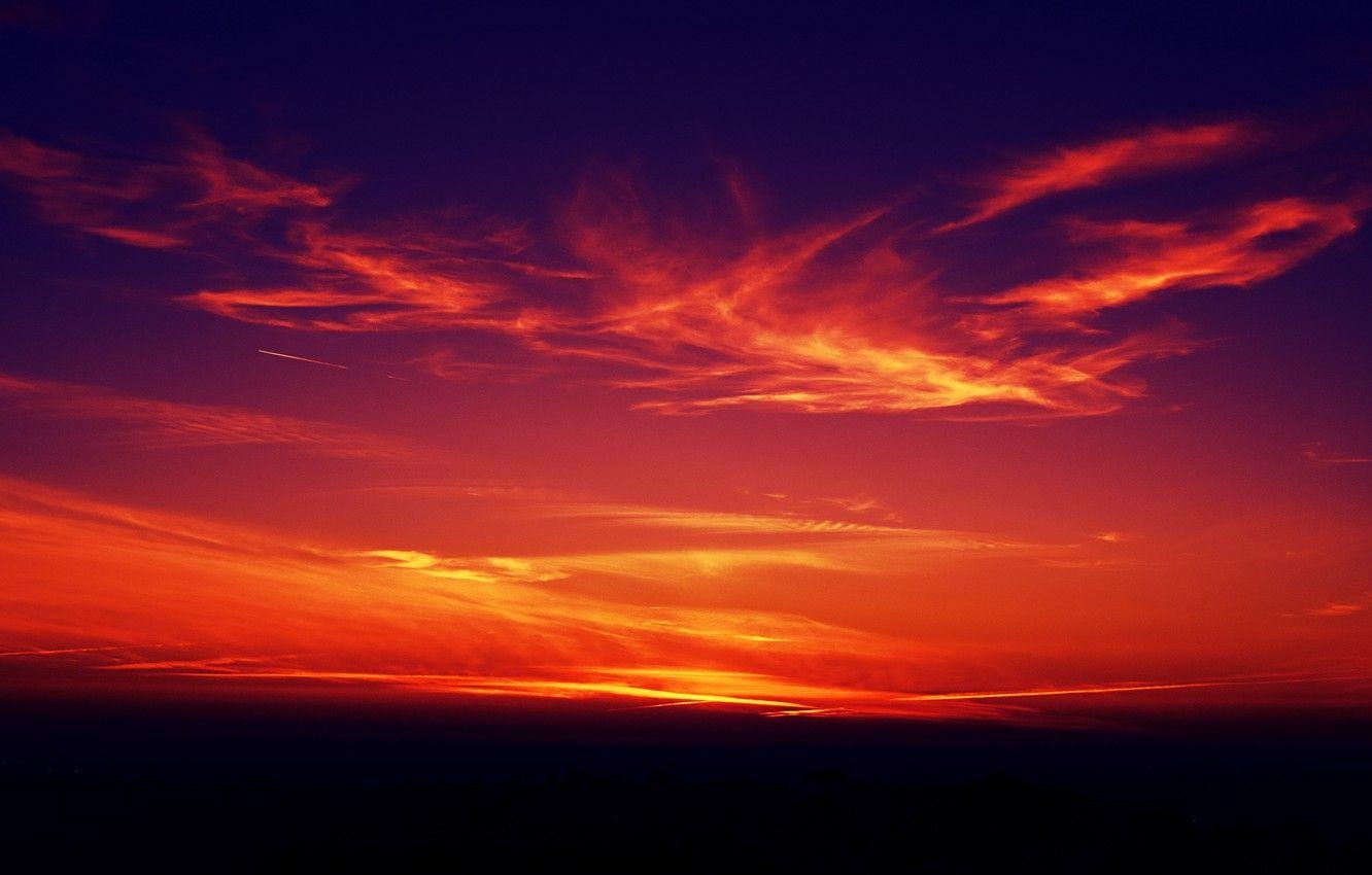 1332x850 Photo Wallpaper Dark, Twilight, Sky, Nature, Sunset, Background HD