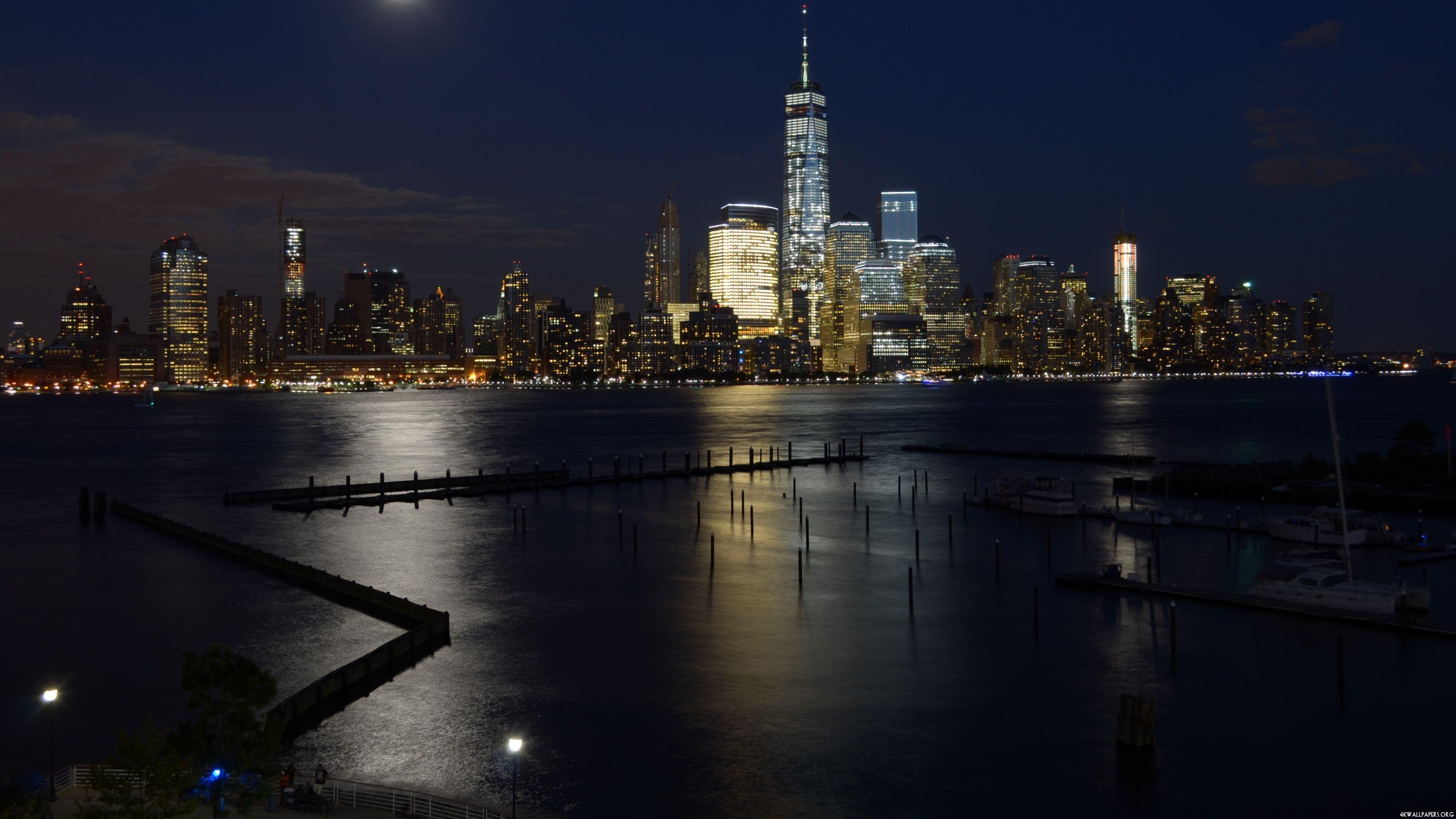 Hình nền thành phố New York vào ban đêm 3840x2160 4K