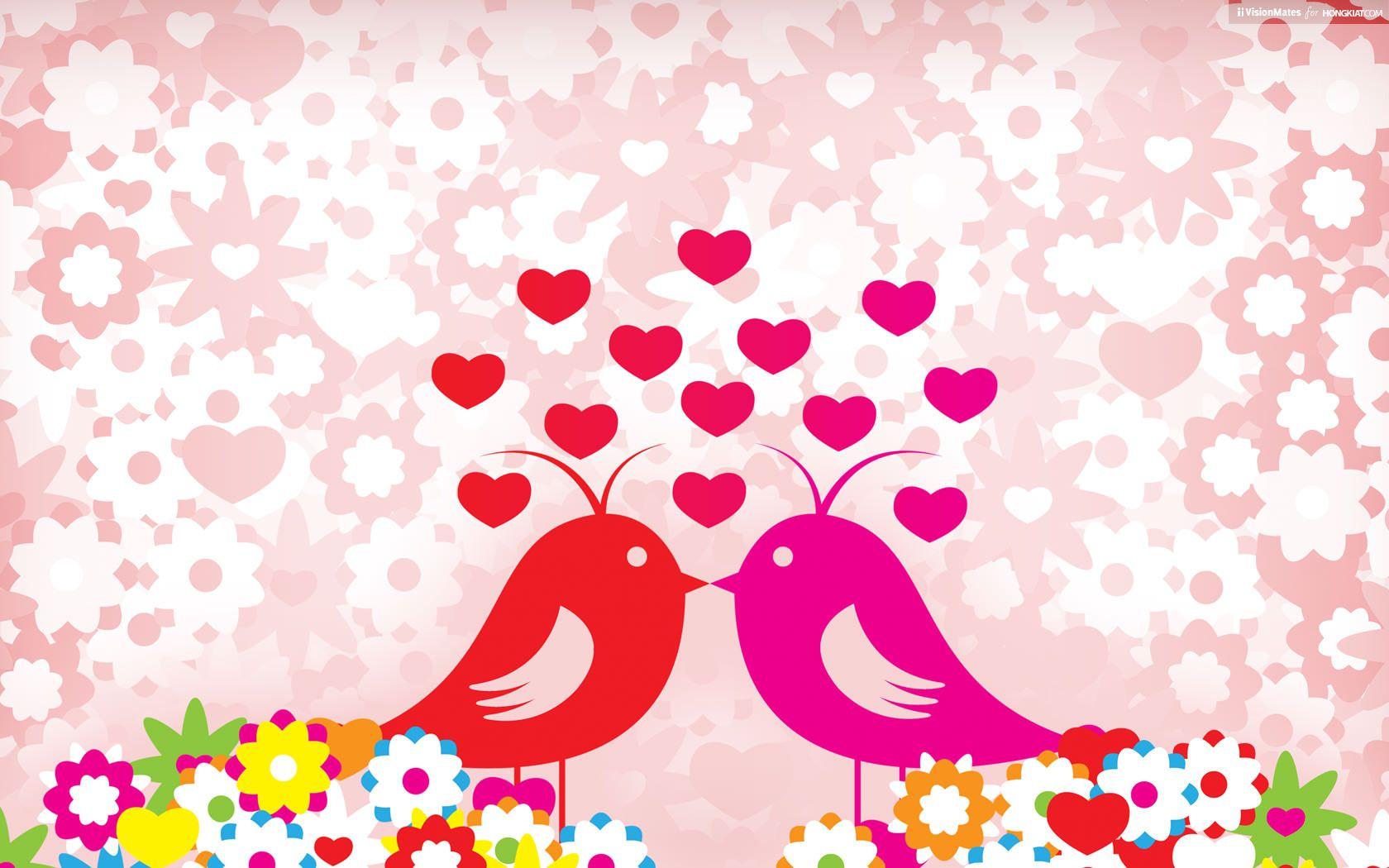 1680x1050 Freebie Release: Valentines Wallpaper Love Birds