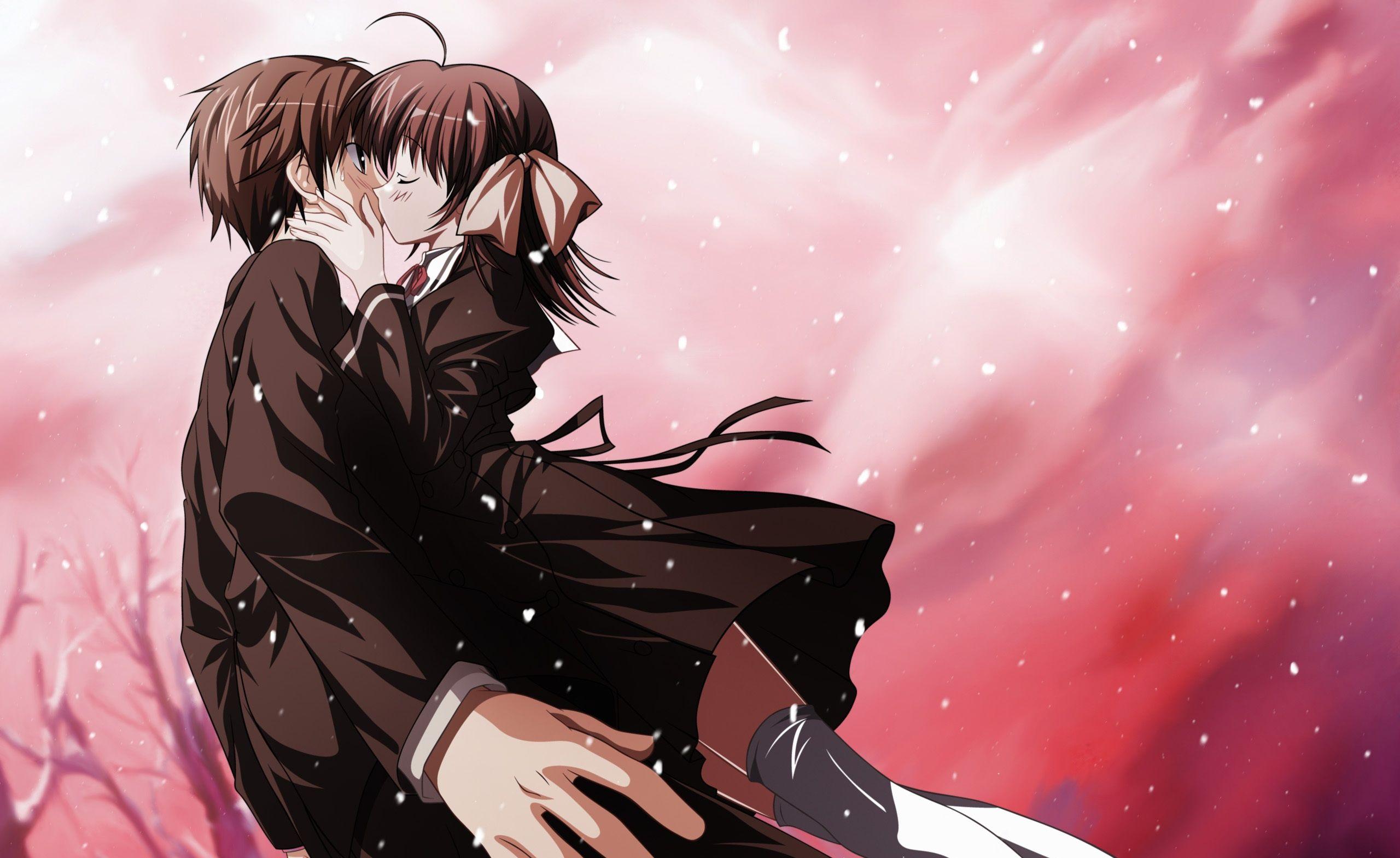 2560x1569 Anime Love Kiss Wallpaper