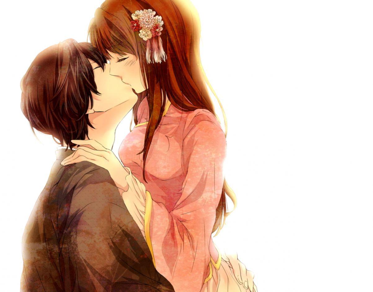 1203x942 Image Anime Love Couple Kissing Wallpaper Bleach Rp Couples Cartoon Kissing Wallpaper & Background Download