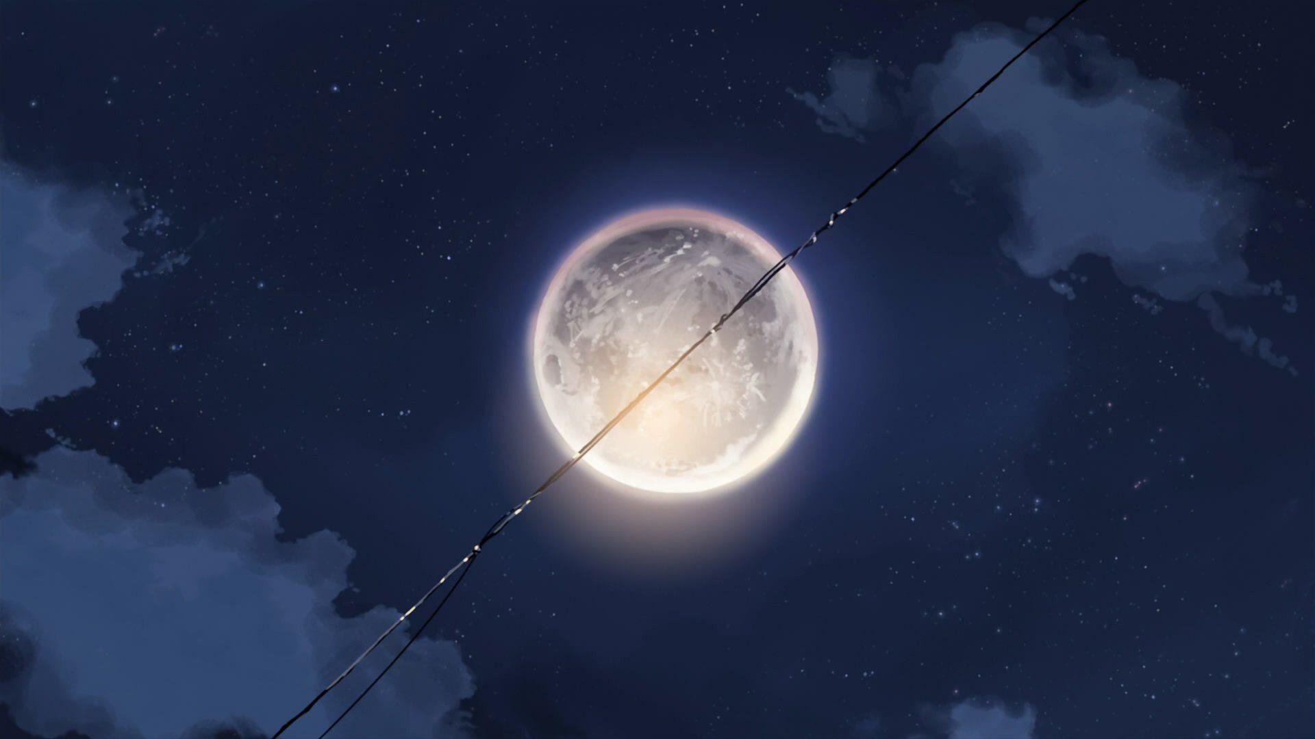 1920x1080 moon, Anime, Neon Genesis Evangelion, Powerlevel HD Wallpaper / Desktop and Mobile Image & Photo