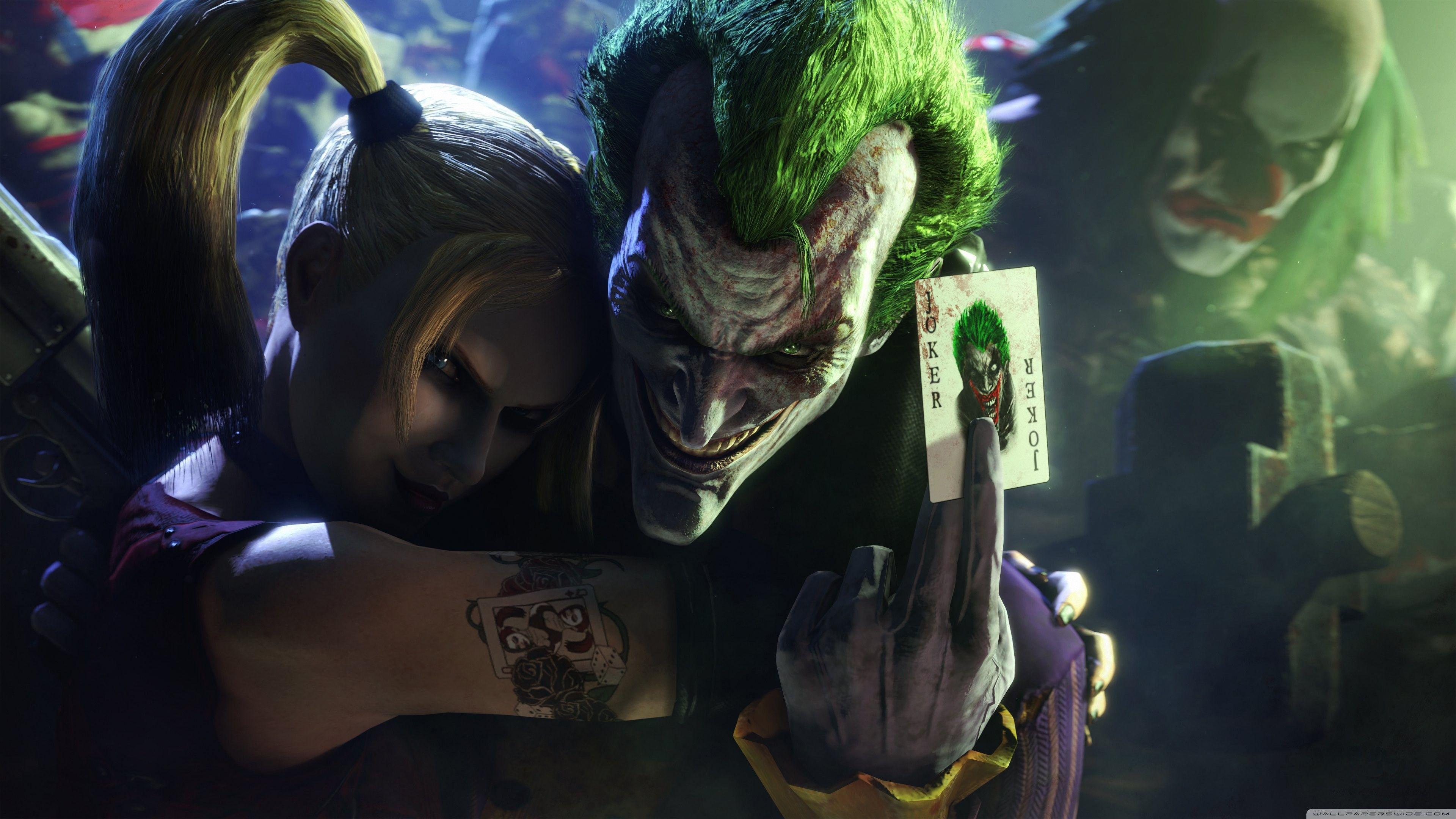 3840x2160 Joker, Harley Quinn, Batman: Arkham Knight Wallpaper HD / Desktop and Mobile Background
