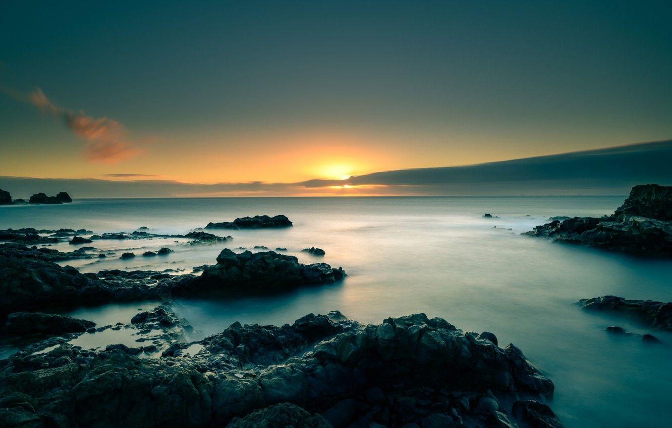 1332x850 Wallpaper sunset, coast, the evening, Spain, Tenerife, Buenavista del Norte image for desktop, section пейзажи