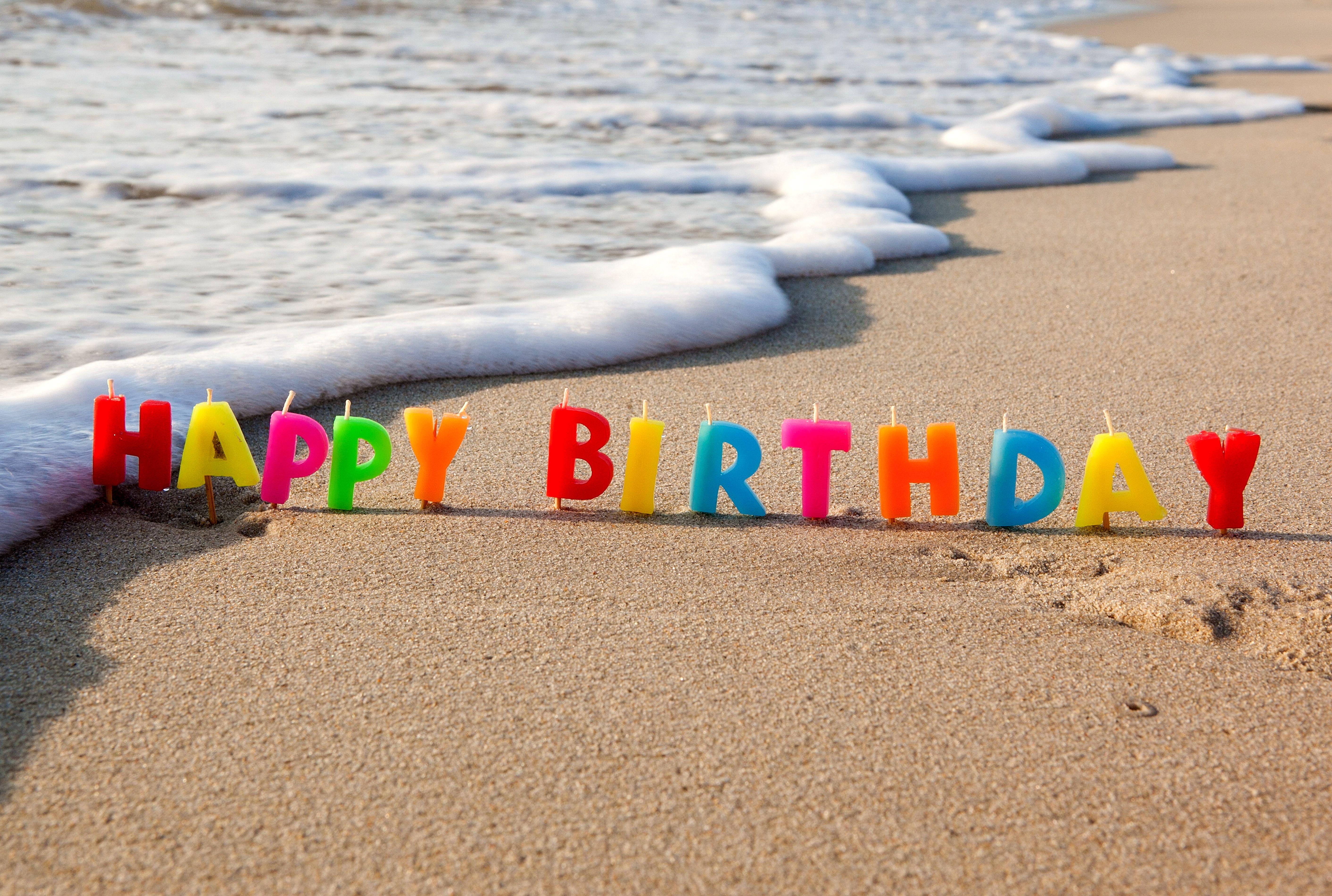 5650x3800 Birthday Beach. Happy birthday image, Happy birthday candles, Happy birthday greetings