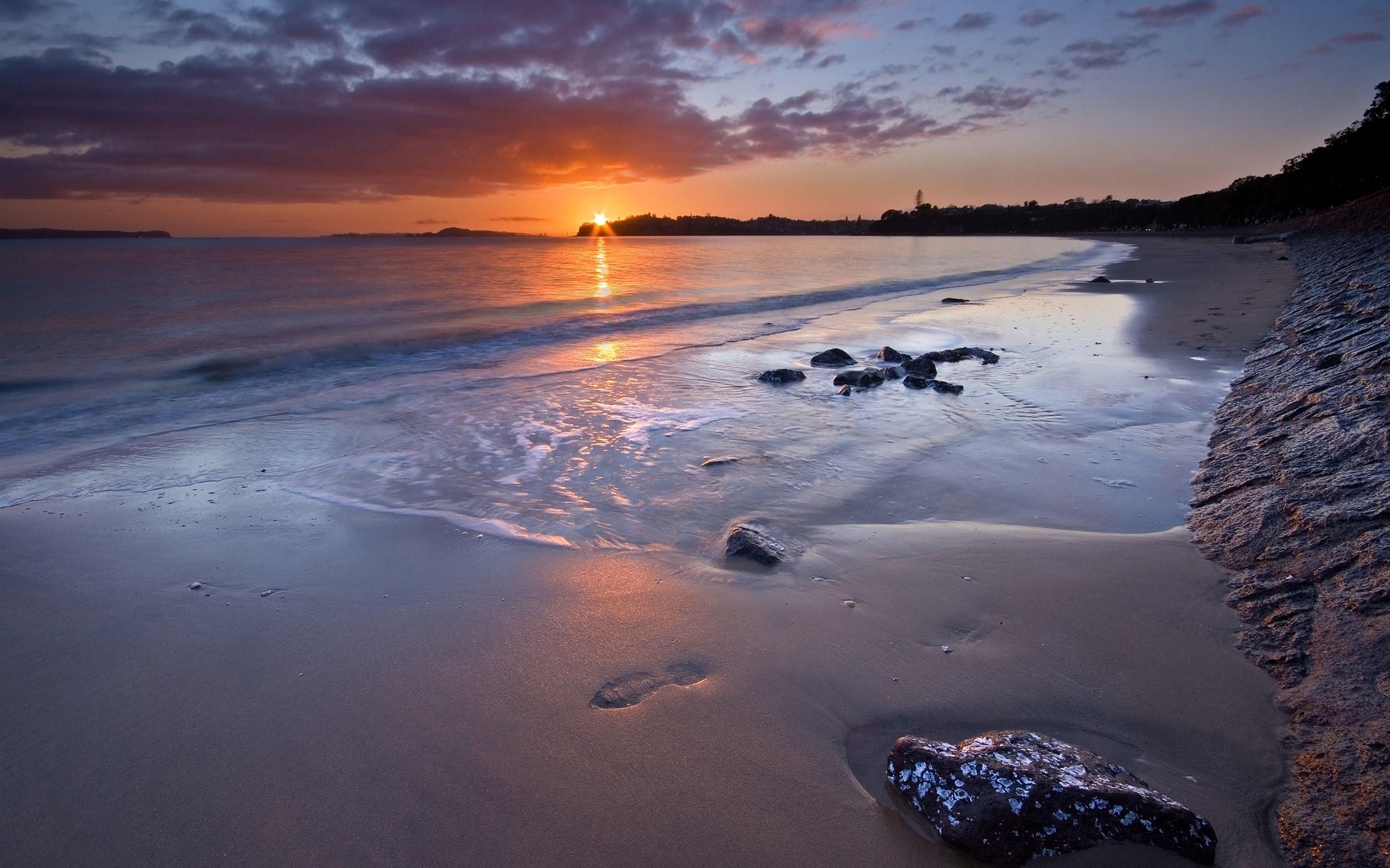 2560x1600 Beach At Night Desktop Background