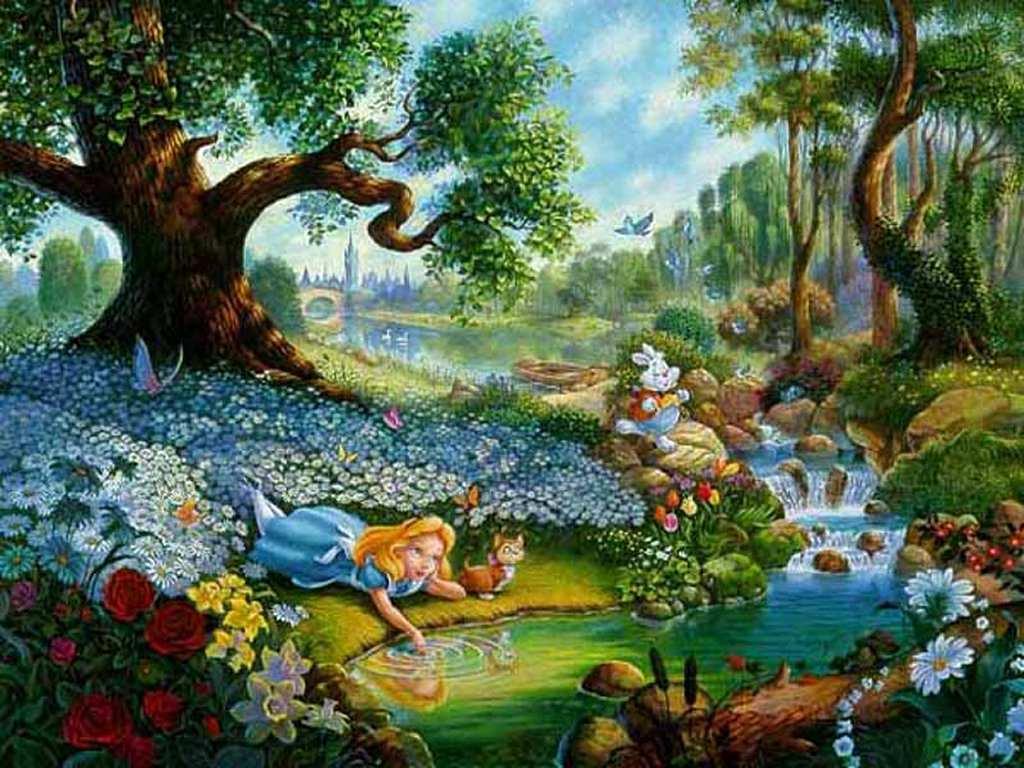 1024x768 Alice In Wonderland HD Wallpaper