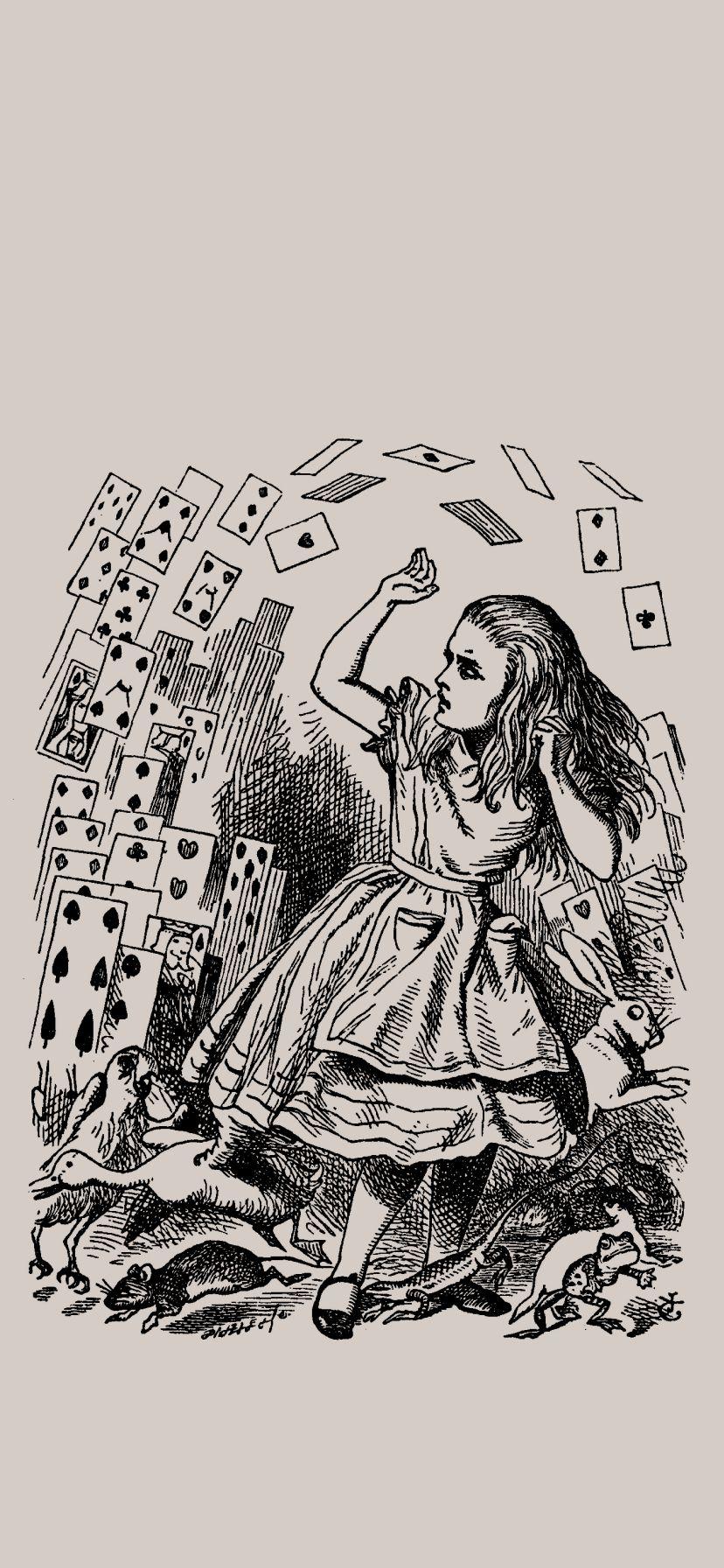 828x1792 Alice against the cards