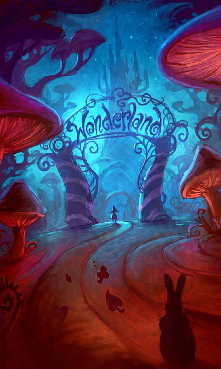768x1280 Alice in Wonderland wallpaper