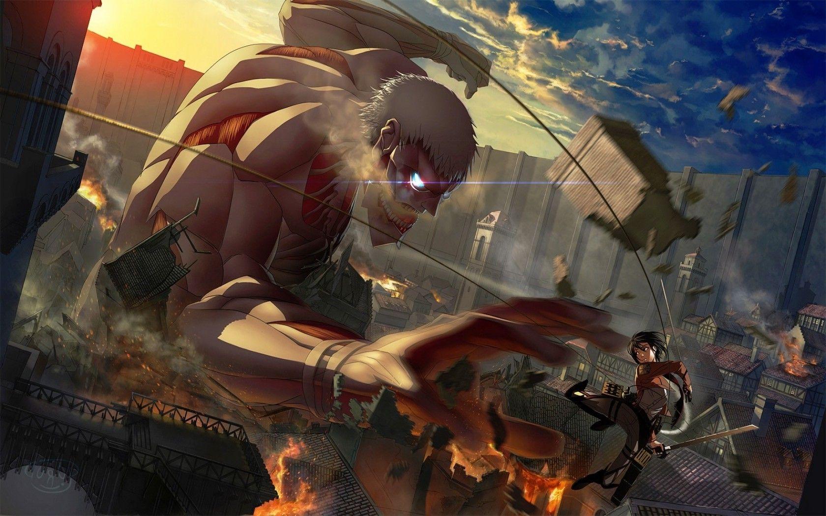 1680x1050 Shingeki No Kyojin, Titans, Medieval, Mikasa Ackerman, Armored Titan Wallpaper HD / Desktop and Mobile Background