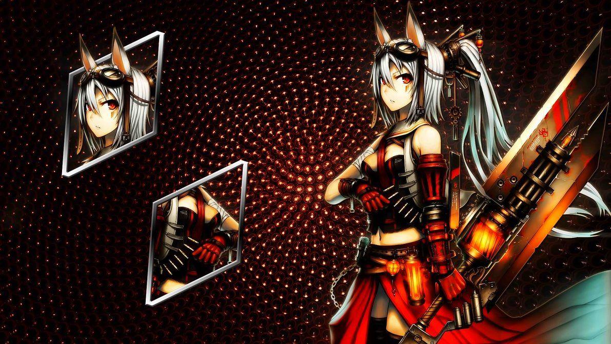 1191x670 Neko girl sword