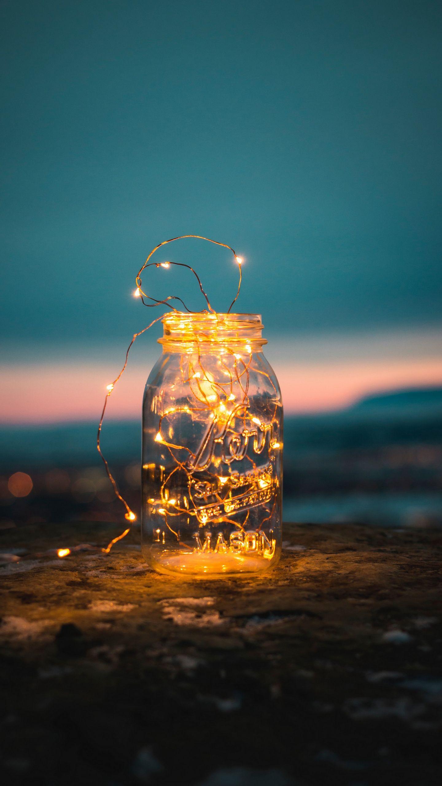 1440x2560 Vials decorated with electric lights